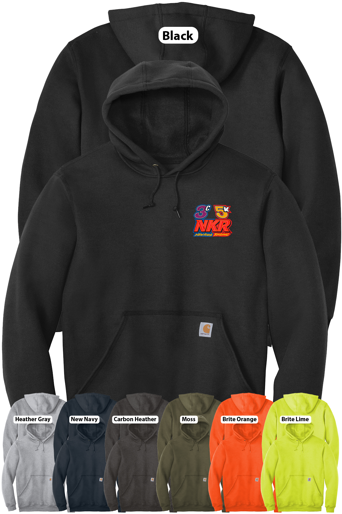 New Kids Racing 2025 Carhartt Midweight Hoodie – Black Acid Apparel