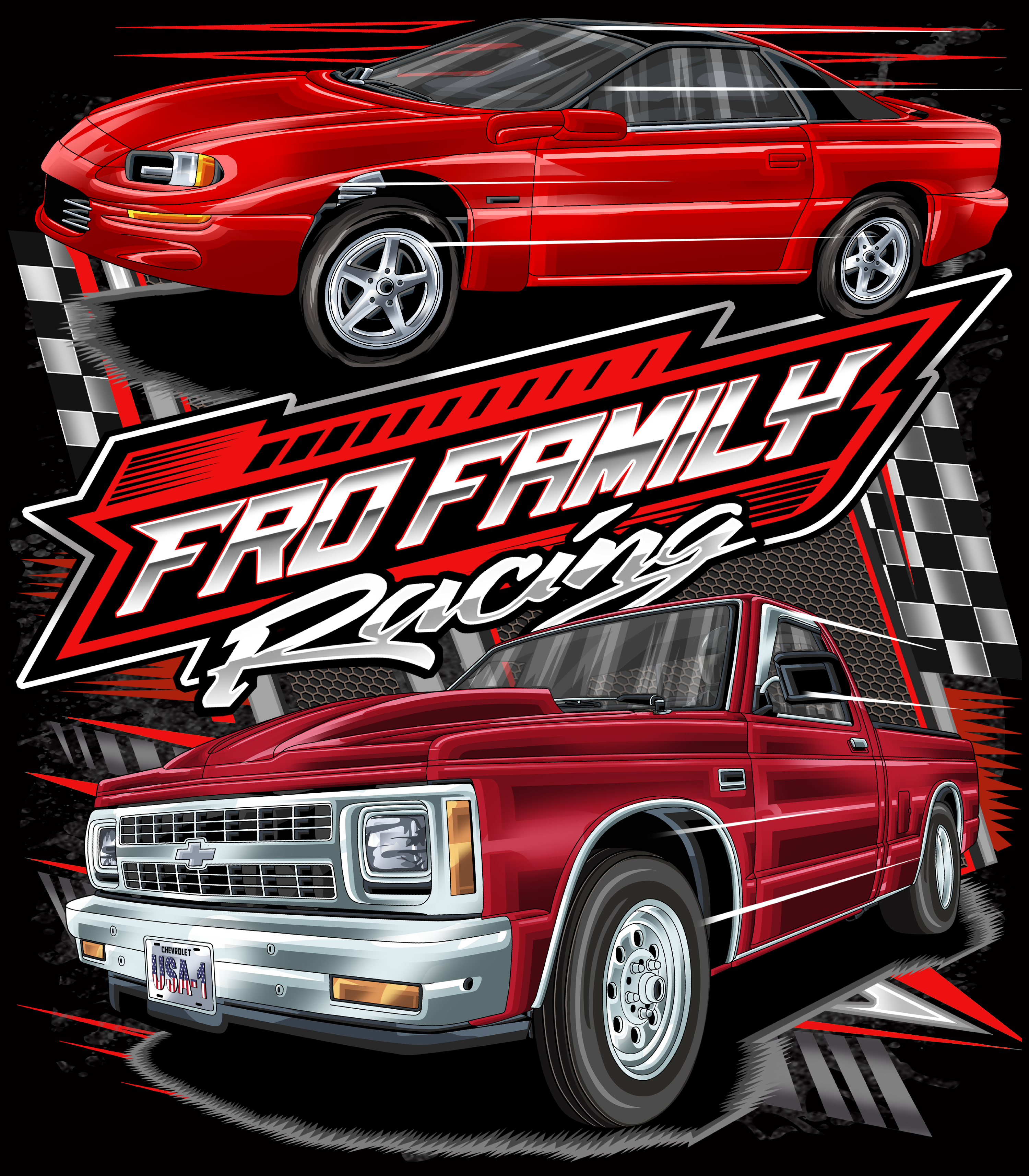 Fro Family Racing Black Acid Apparel