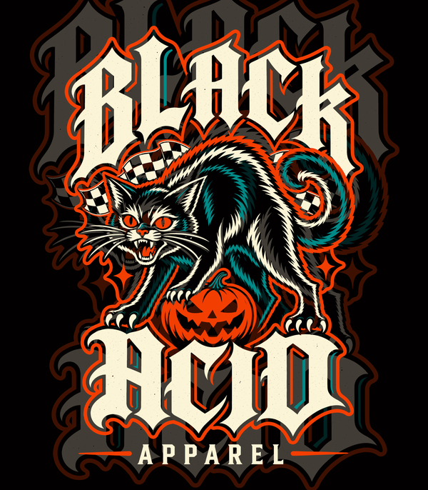 Black Cat Vintage-Style Halloween