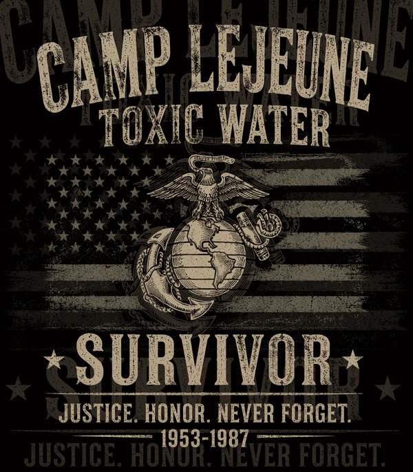 Camp Lejeune Toxic Water Survivor - Flag Design