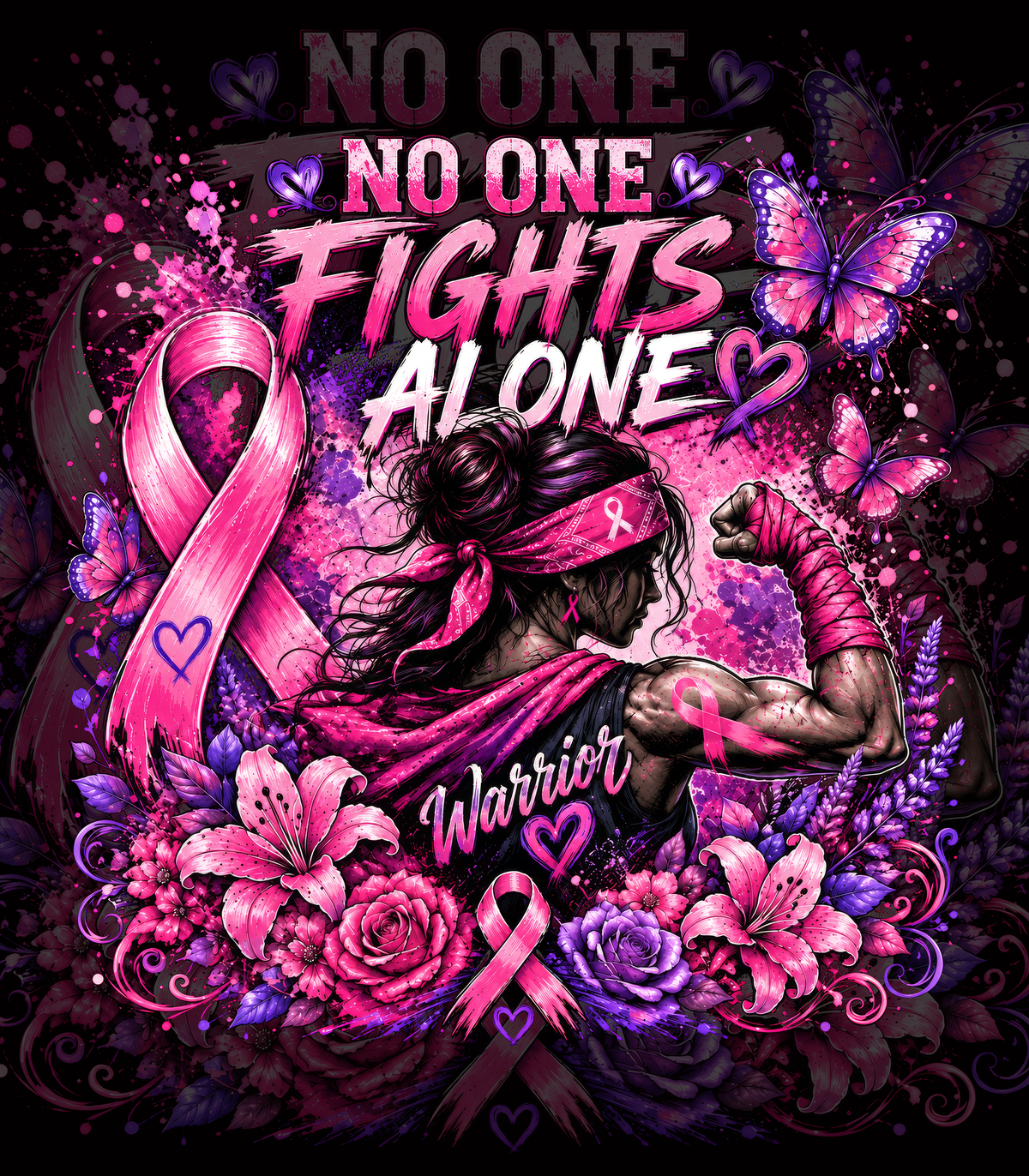 No One Fights Alone - Breast Cancer Awareness