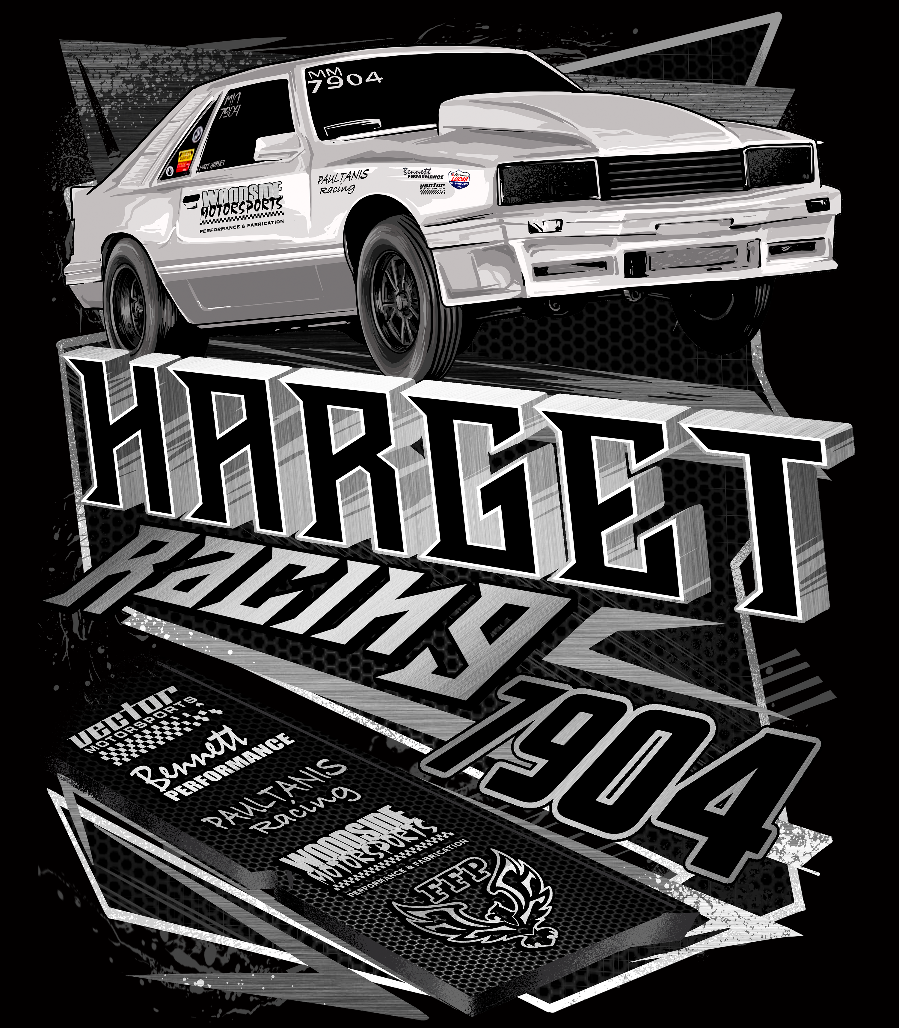 Harget Racing Black Acid Apparel