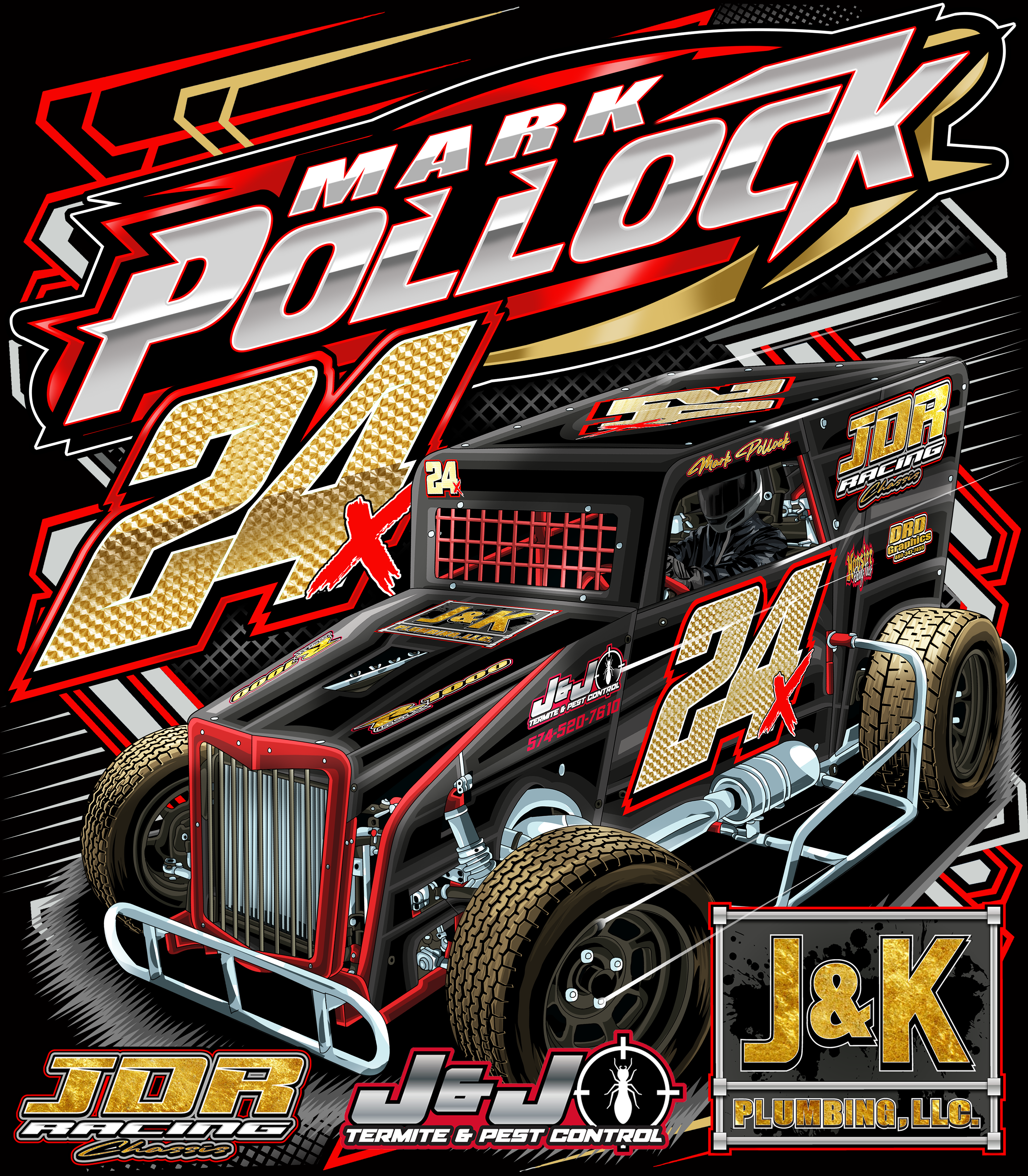 Mark Pollock Black Acid Apparel