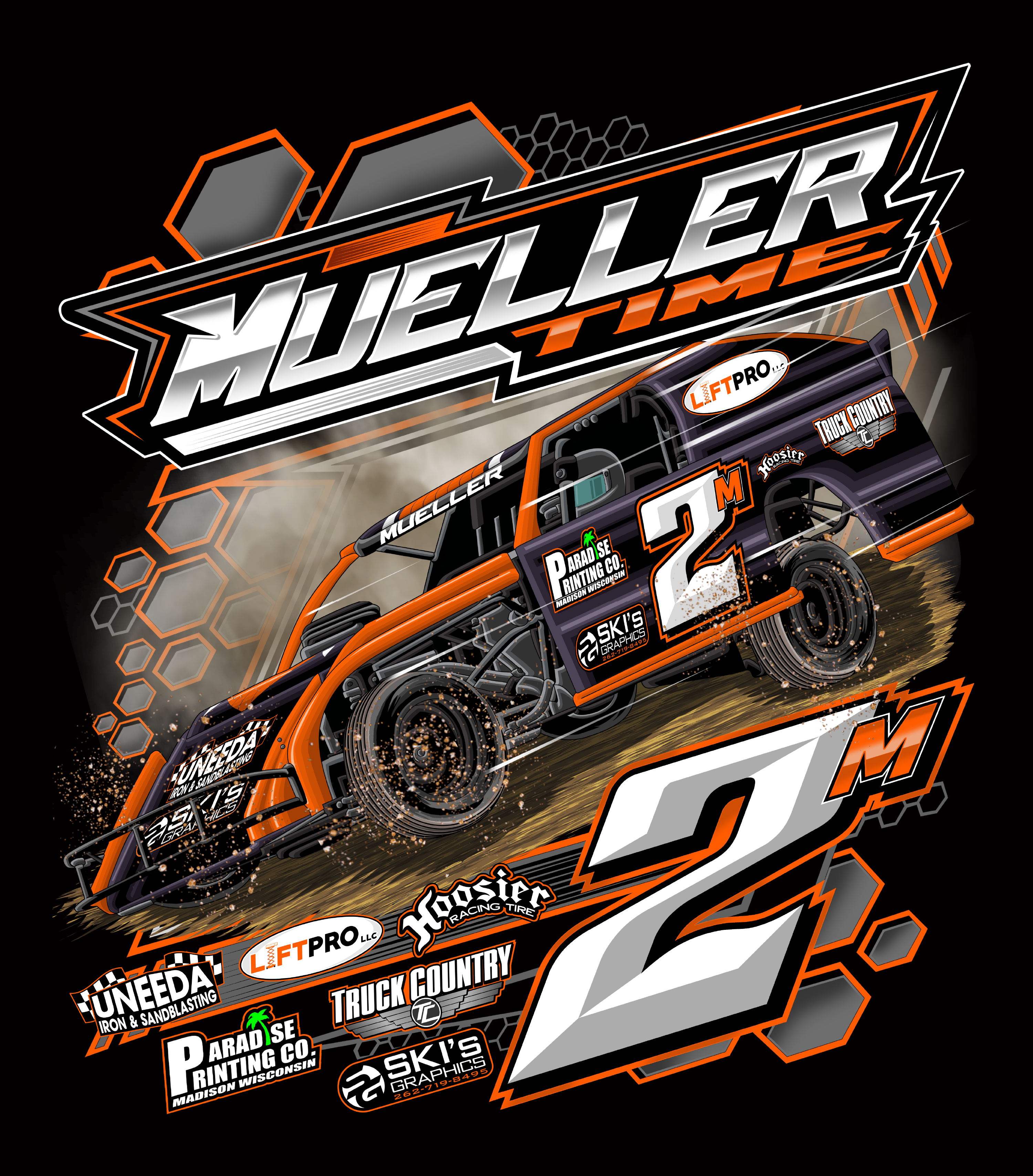 Mueller Racing Black Acid Apparel