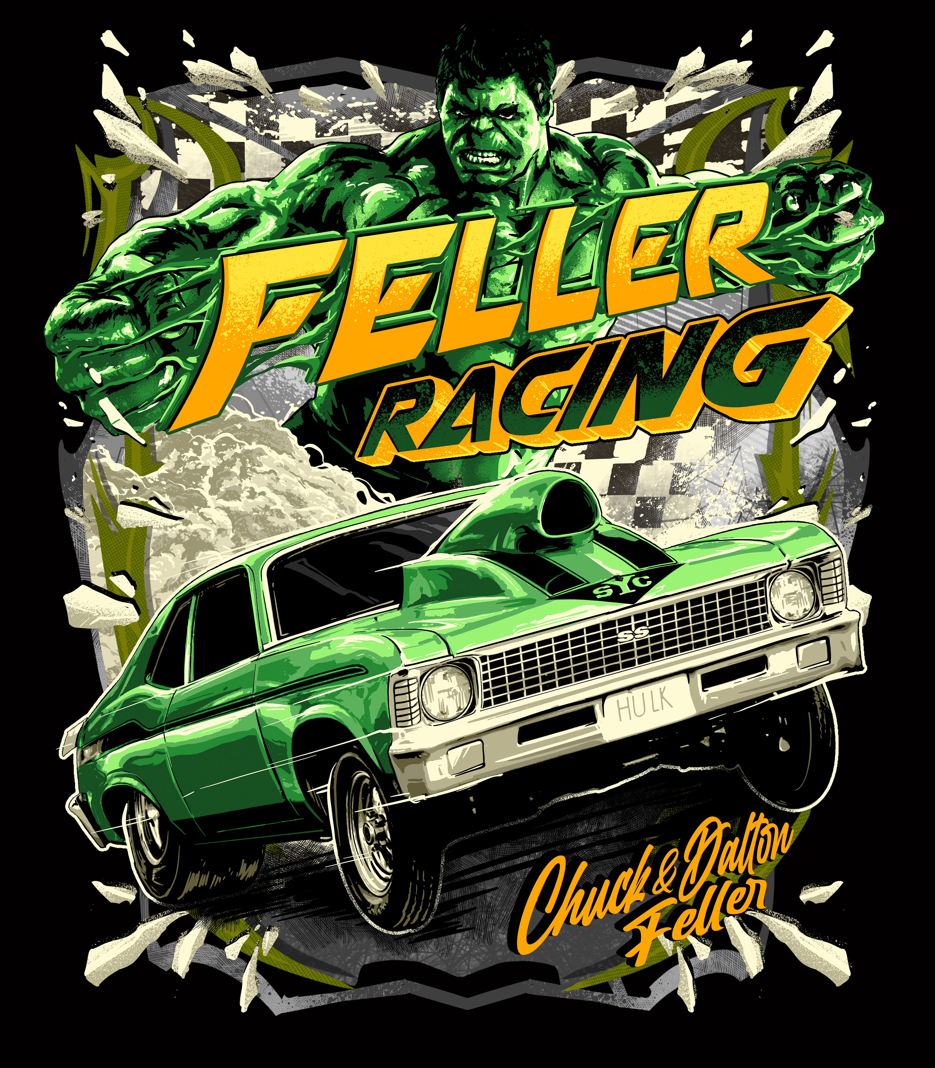 Feller Racing Black Acid Apparel