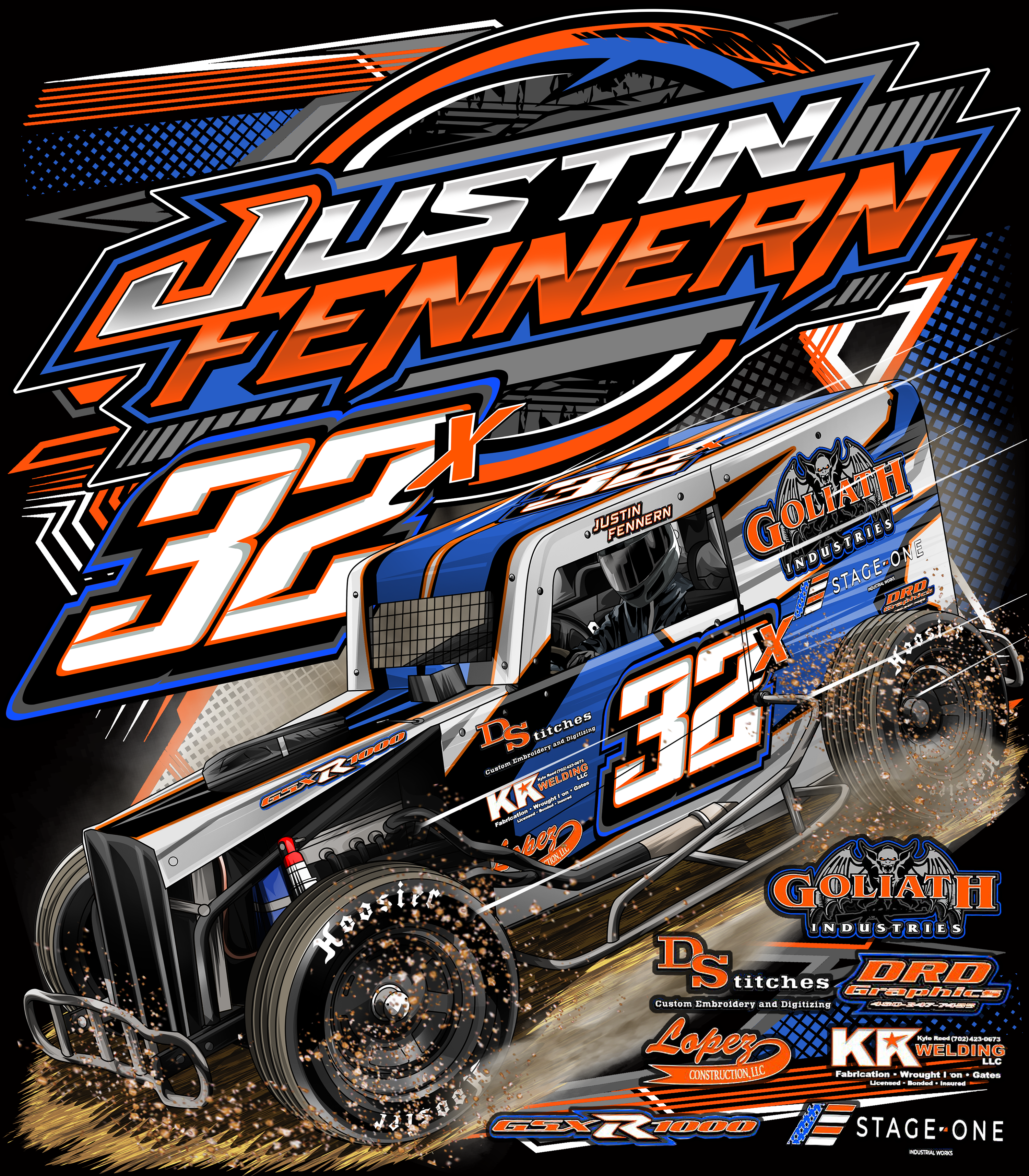 Fennern Racing Black Acid Apparel