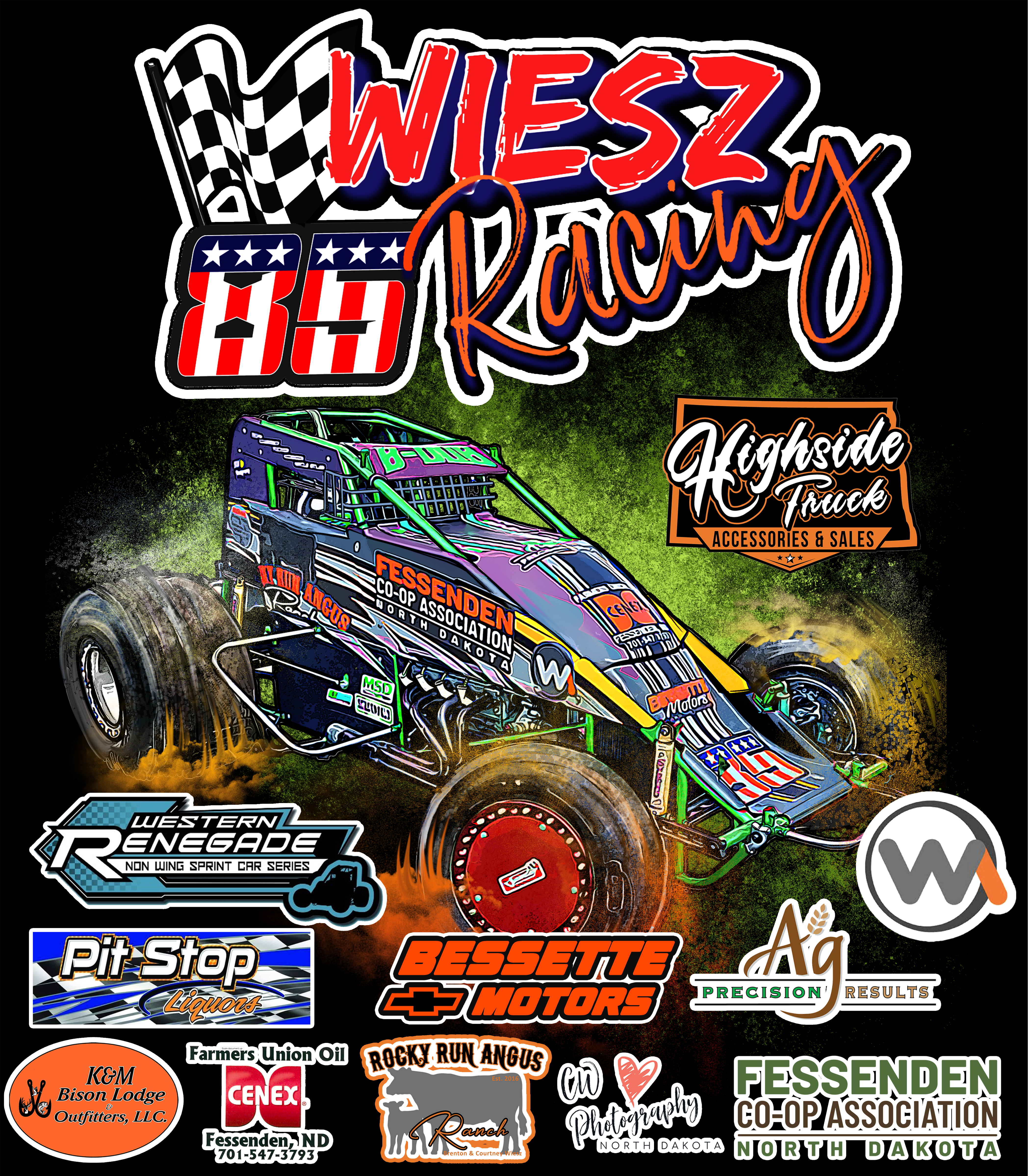 Wiesz Racing Black Acid Apparel