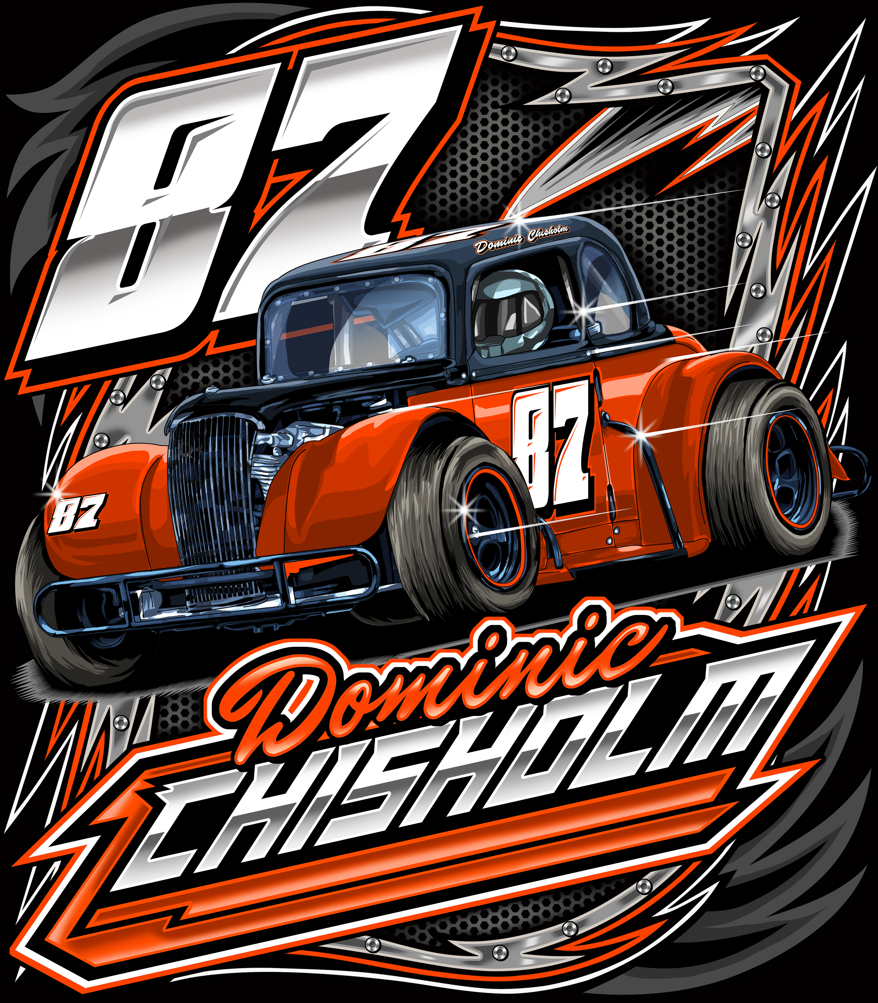 Chisholm Racing Black Acid Apparel