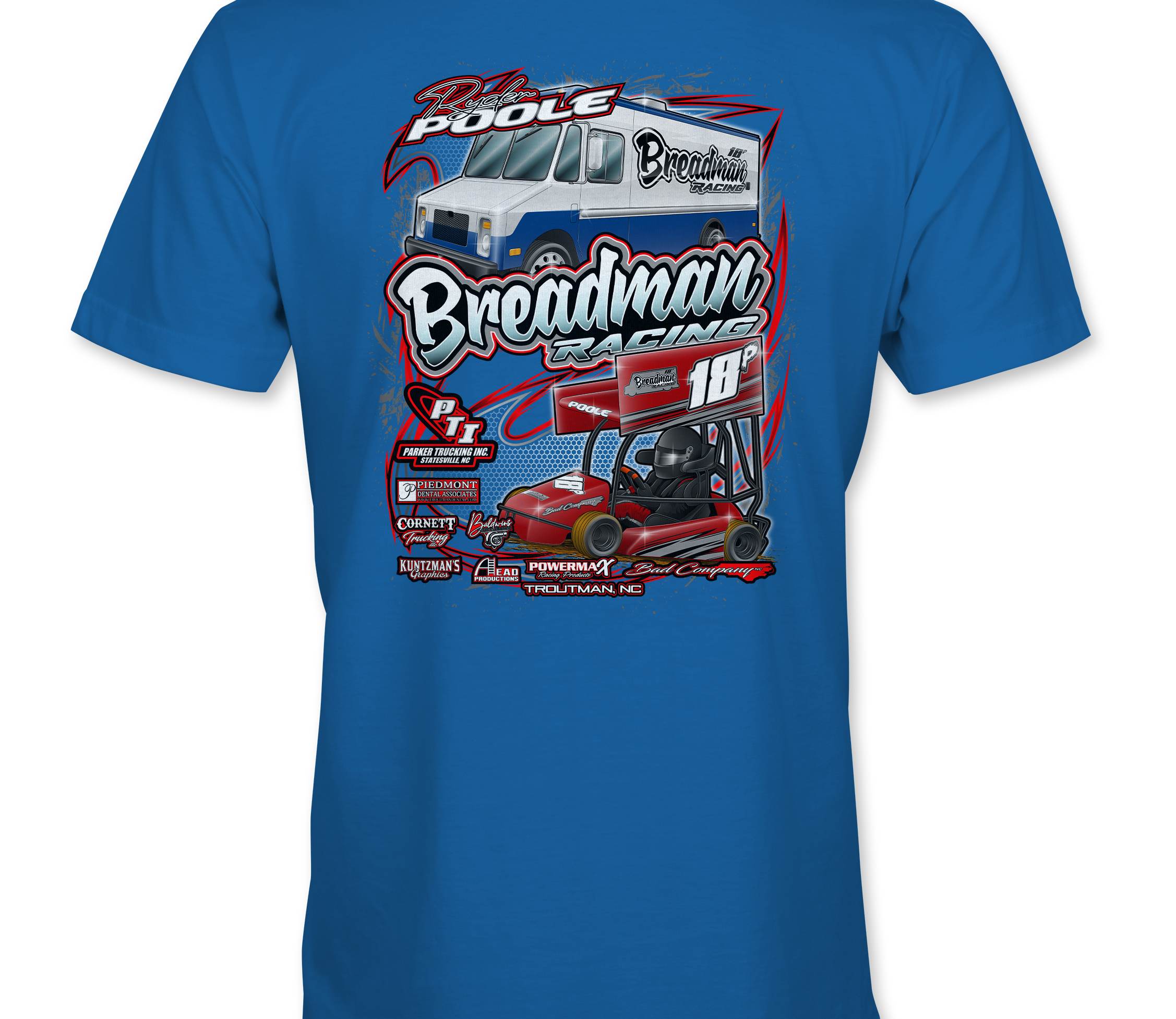 Breadman Racing T-Shirts Black Acid Apparel