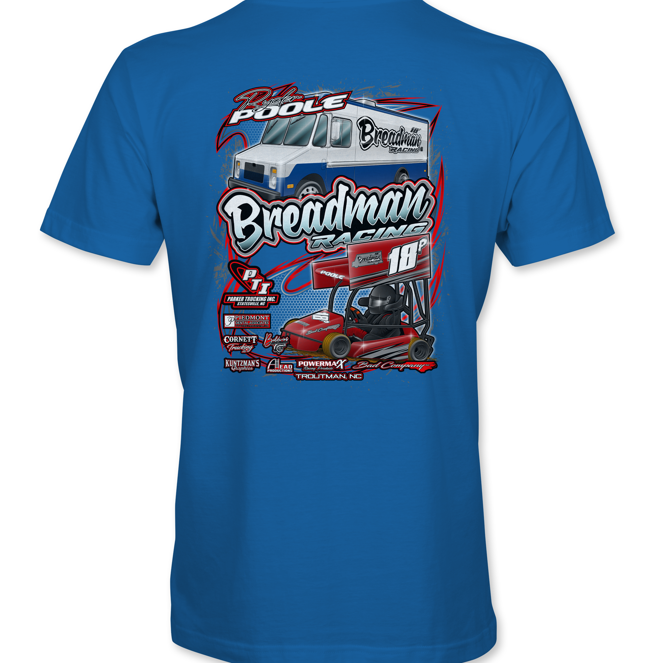 Breadman Racing T-Shirts Black Acid Apparel