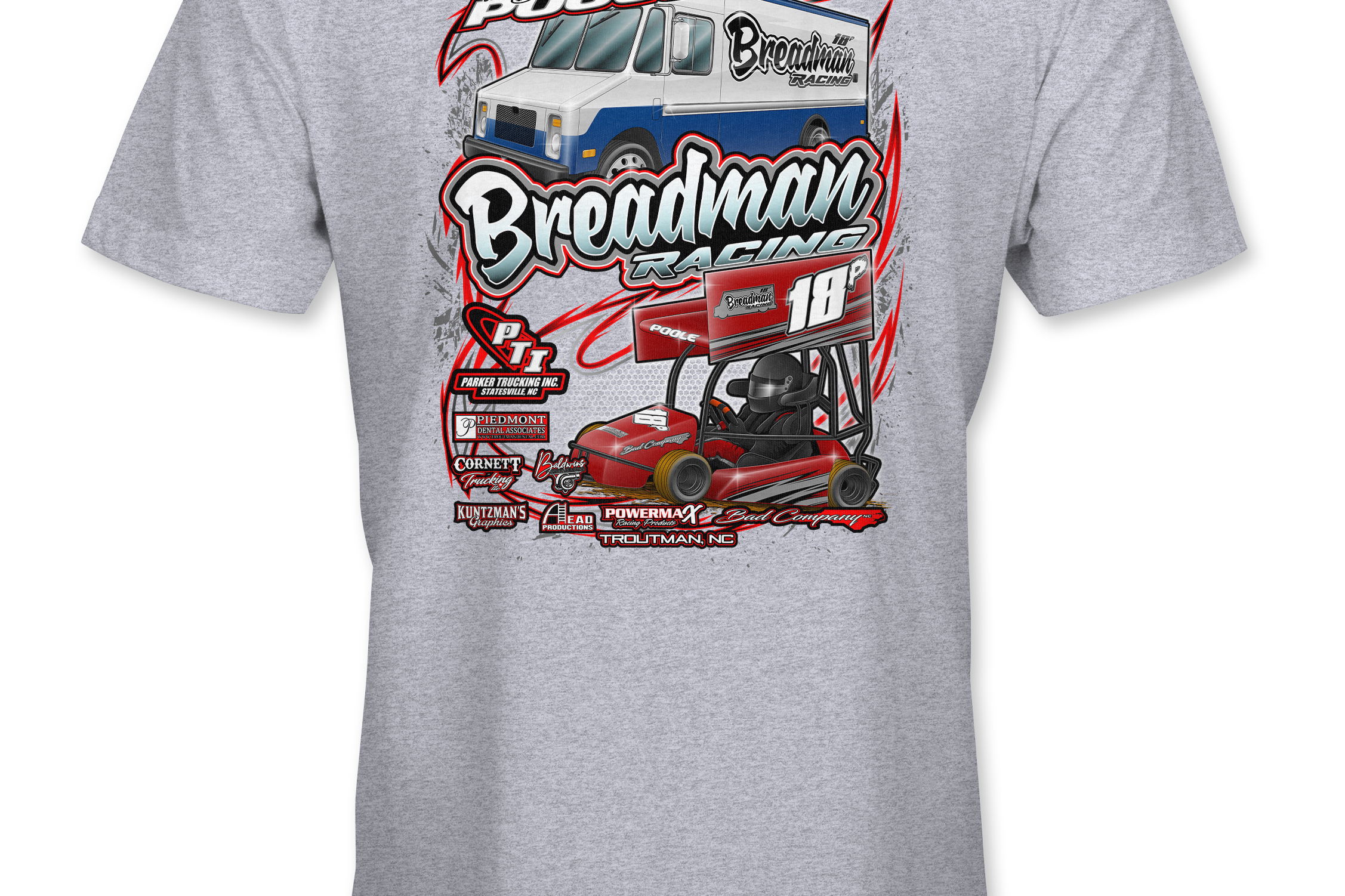 Breadman Racing T-Shirts Black Acid Apparel