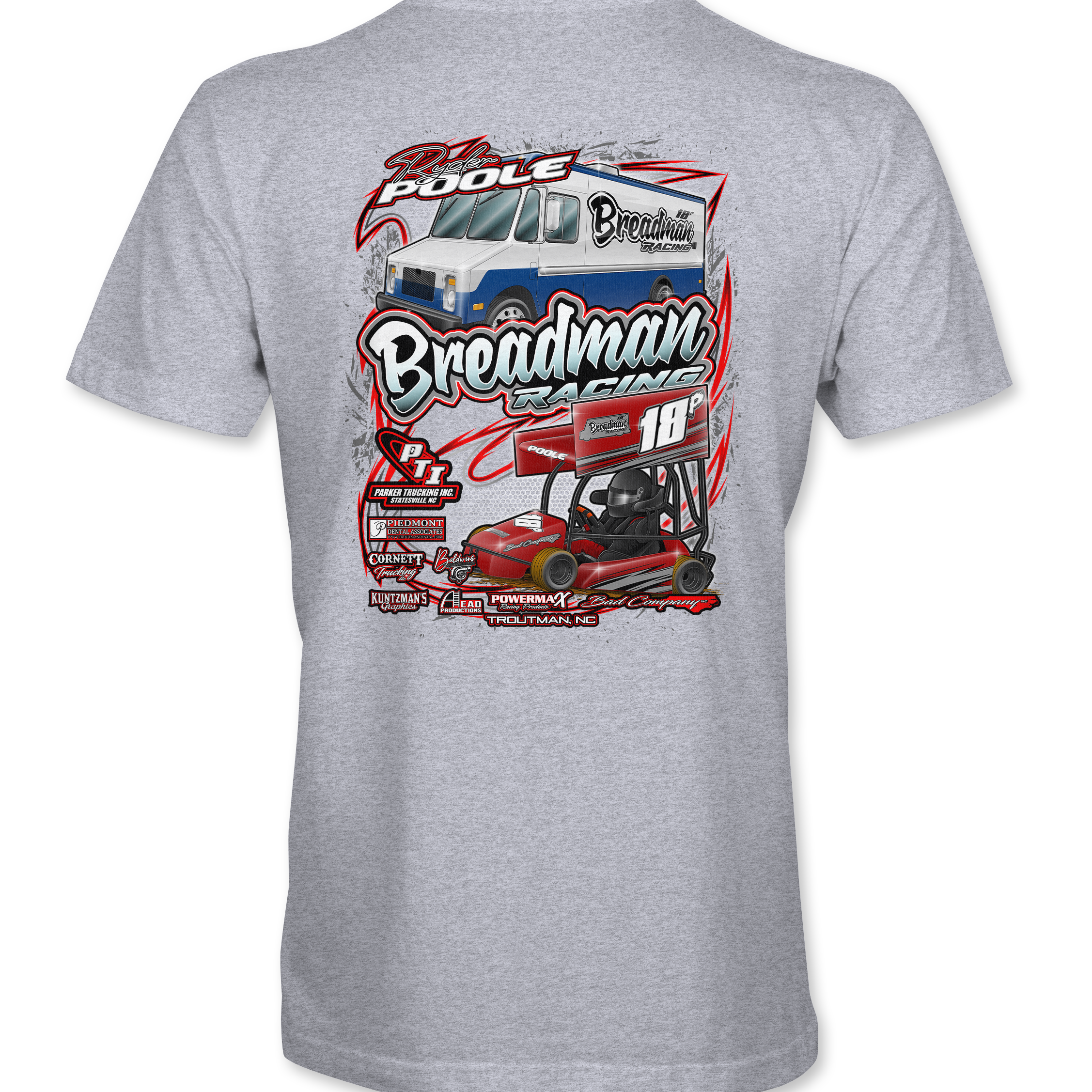 Breadman Racing T-Shirts Black Acid Apparel