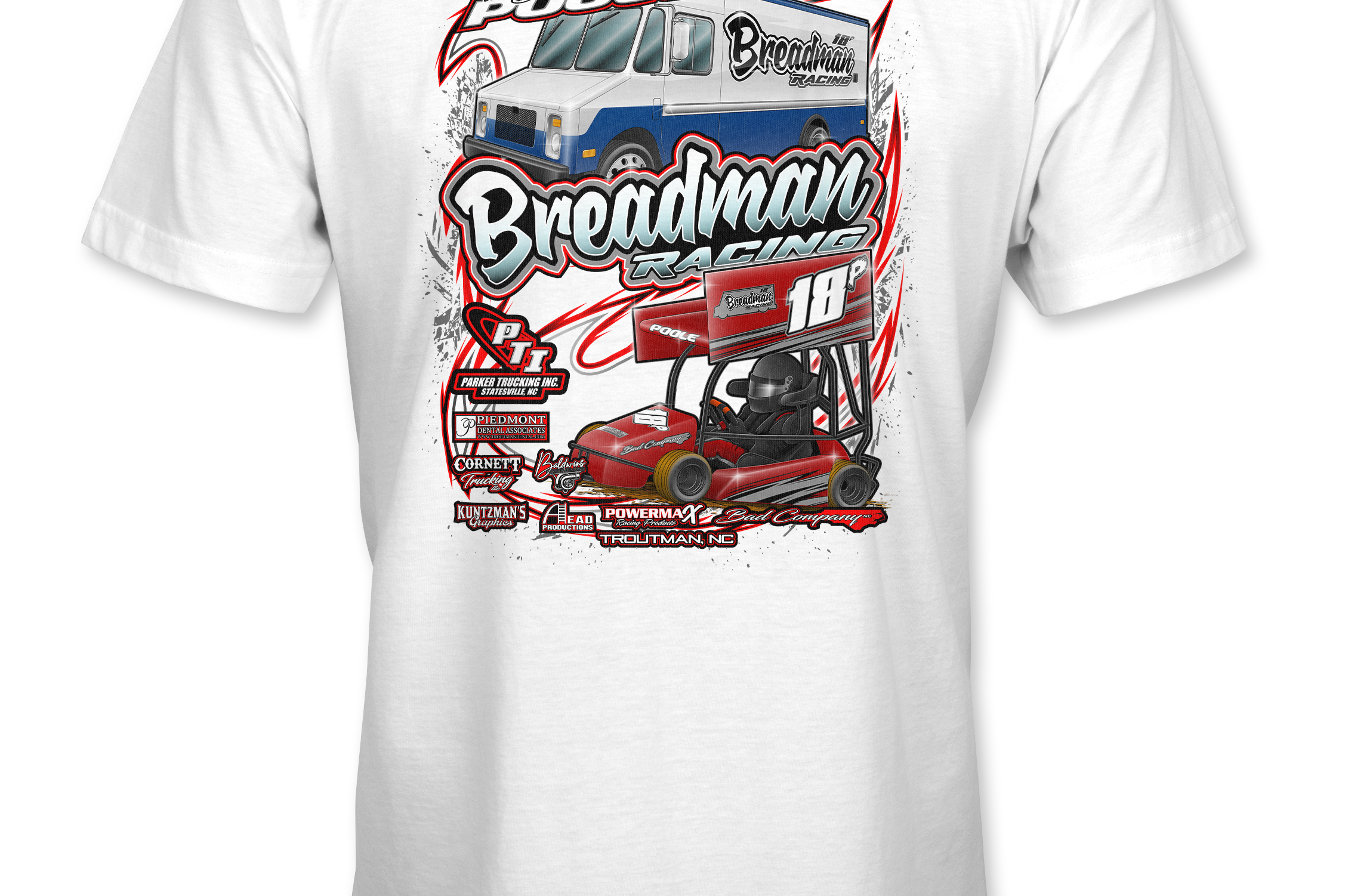 Breadman Racing T-Shirts Black Acid Apparel