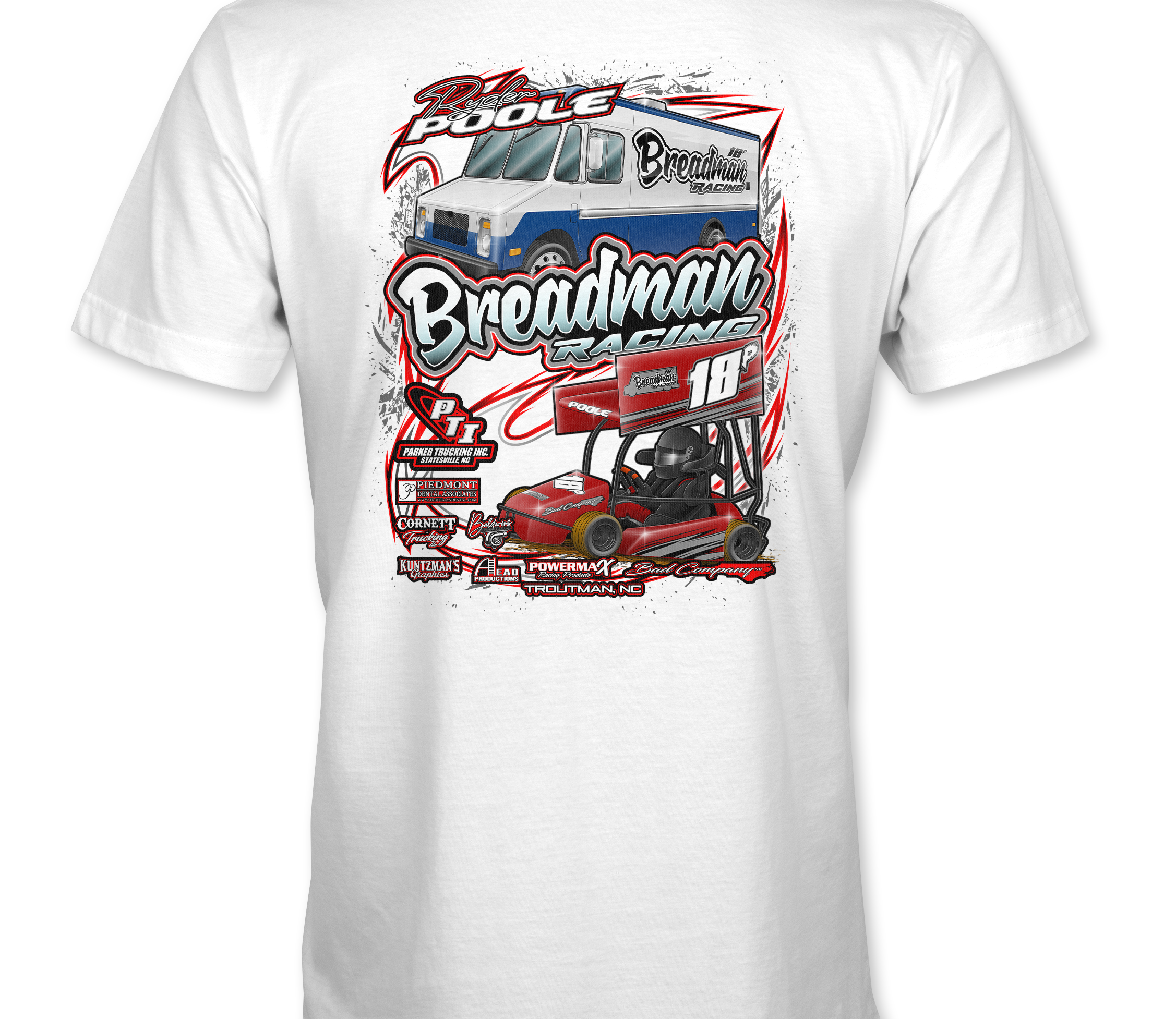 Breadman Racing T-Shirts Black Acid Apparel