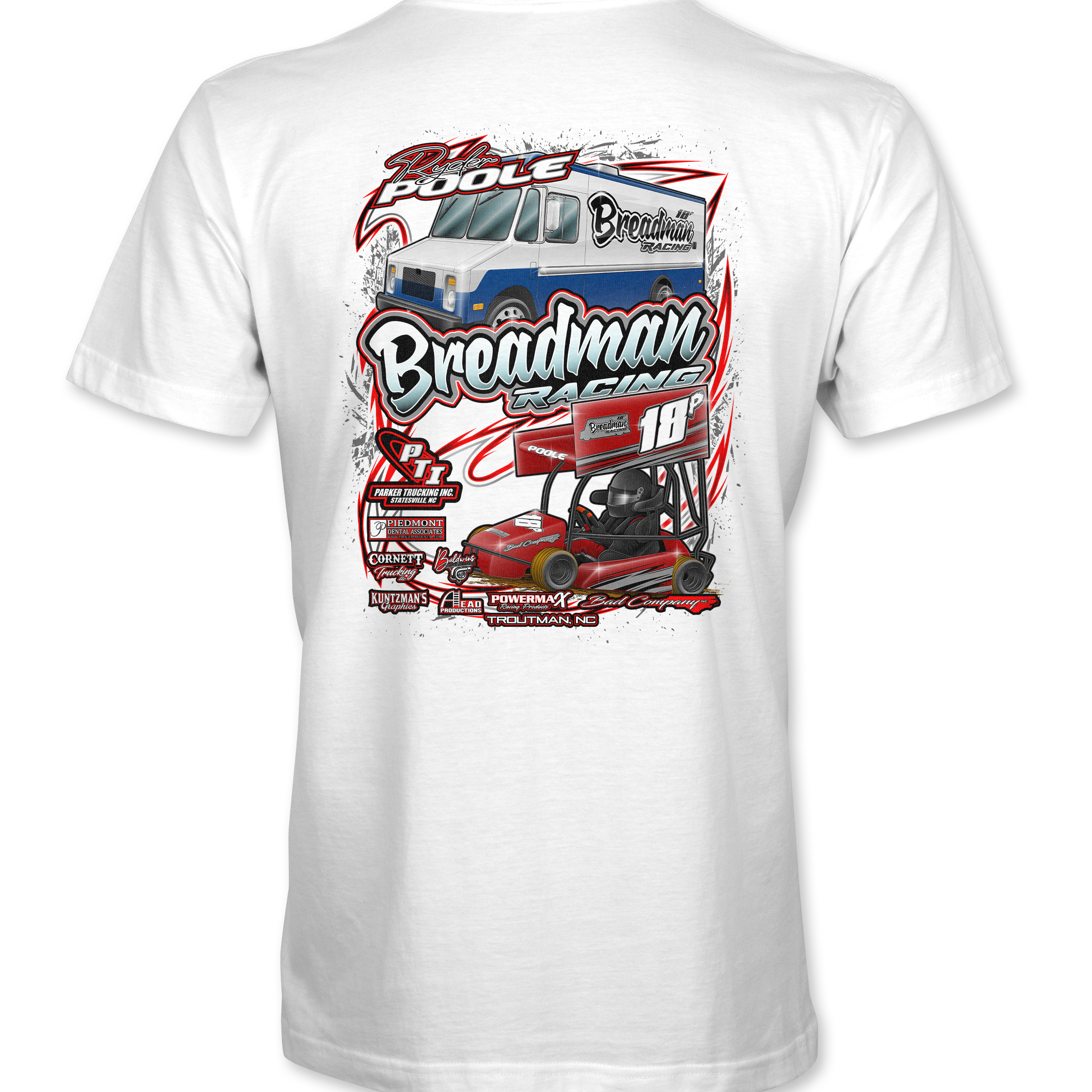 Breadman Racing T-Shirts Black Acid Apparel