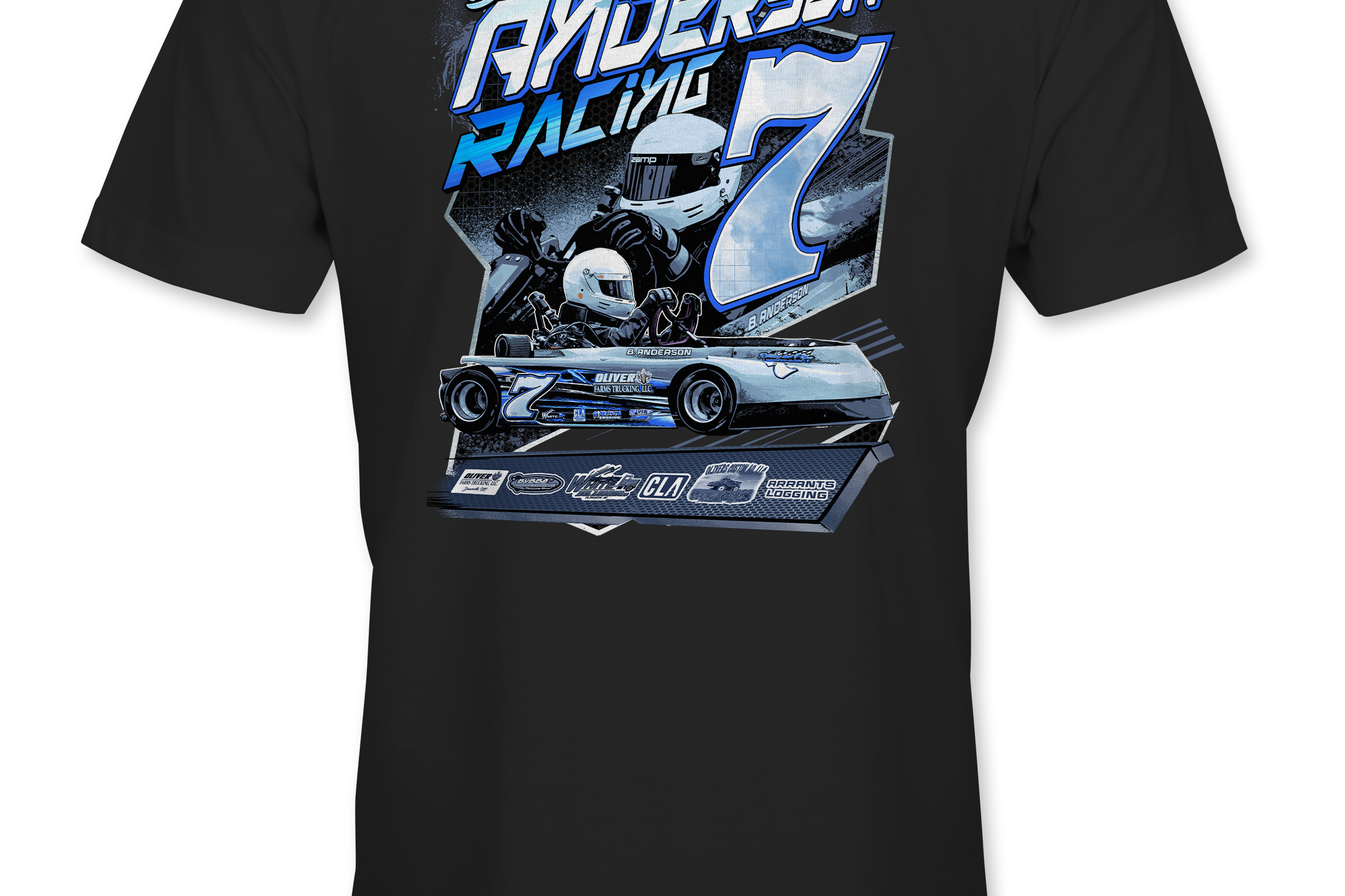 Anderson Racing T-Shirts Black Acid Apparel