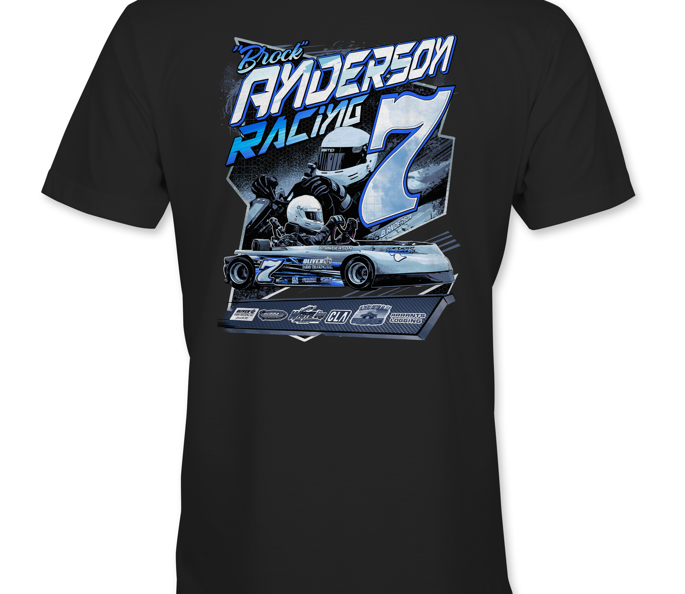 Anderson Racing T-Shirts Black Acid Apparel