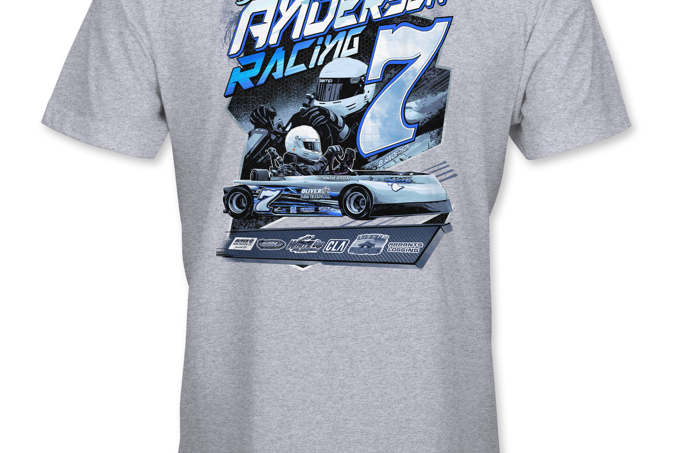 Anderson Racing T-Shirts Black Acid Apparel