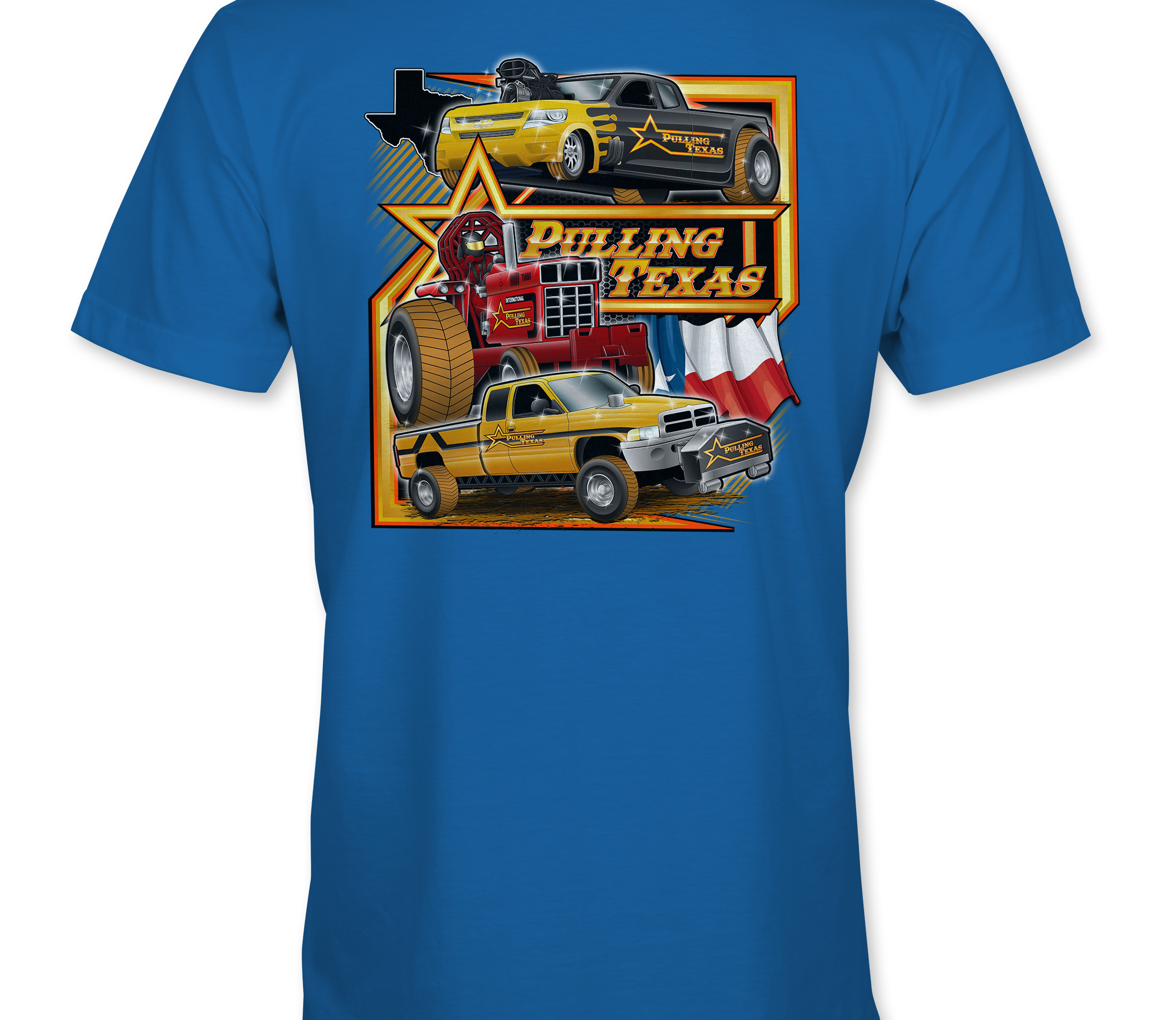 Pulling Texas T-Shirts Black Acid Apparel