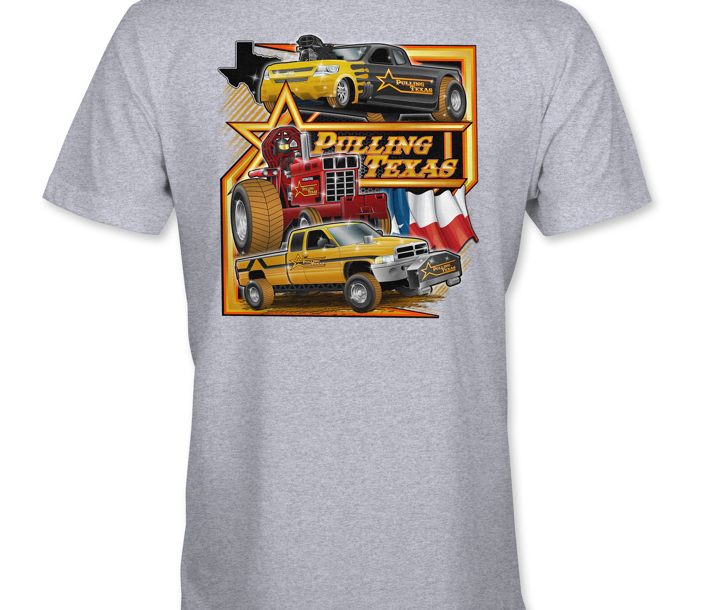 Pulling Texas T-Shirts Black Acid Apparel