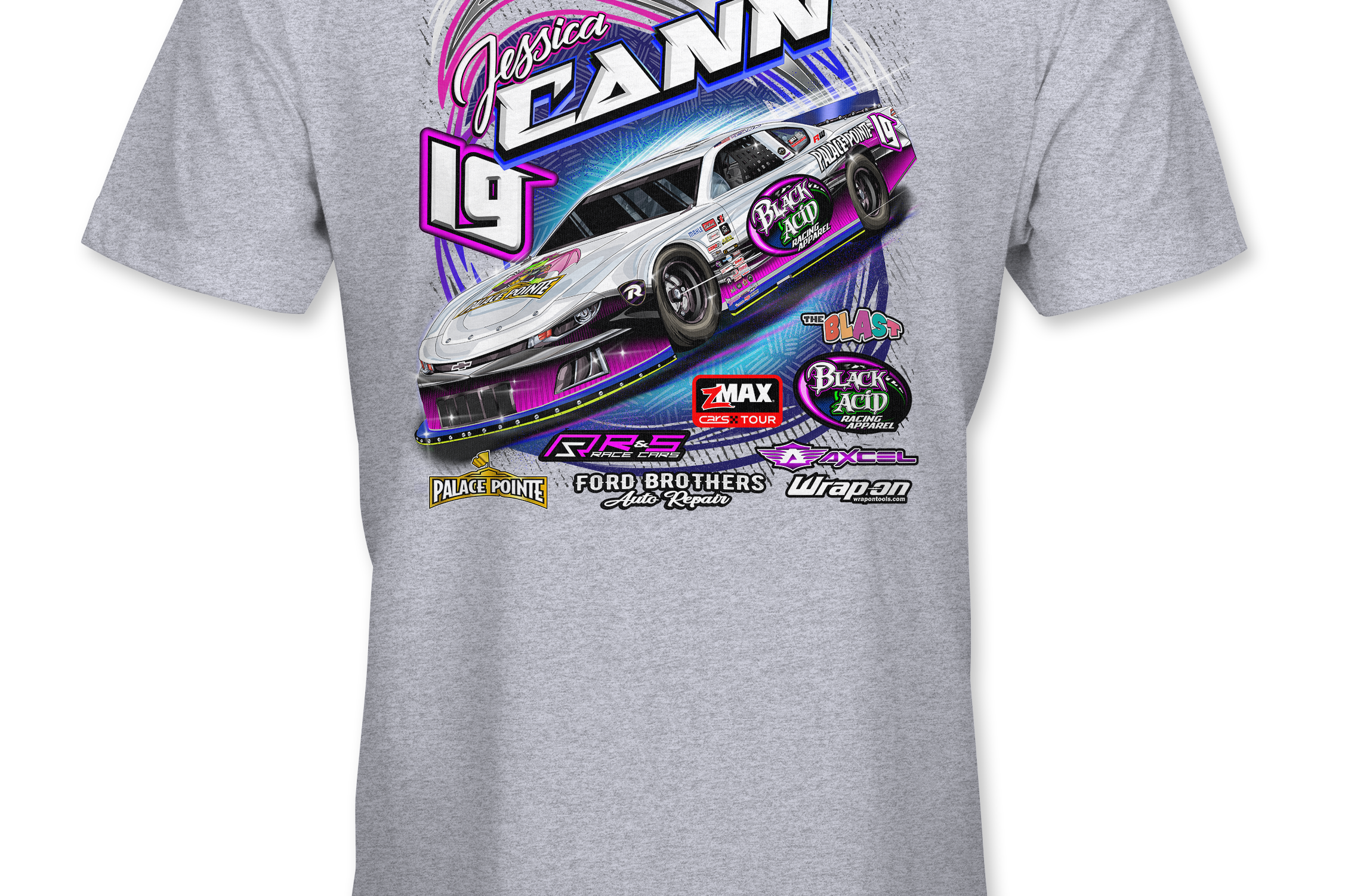 Jessica Cann 2024 T-Shirts Black Acid Apparel