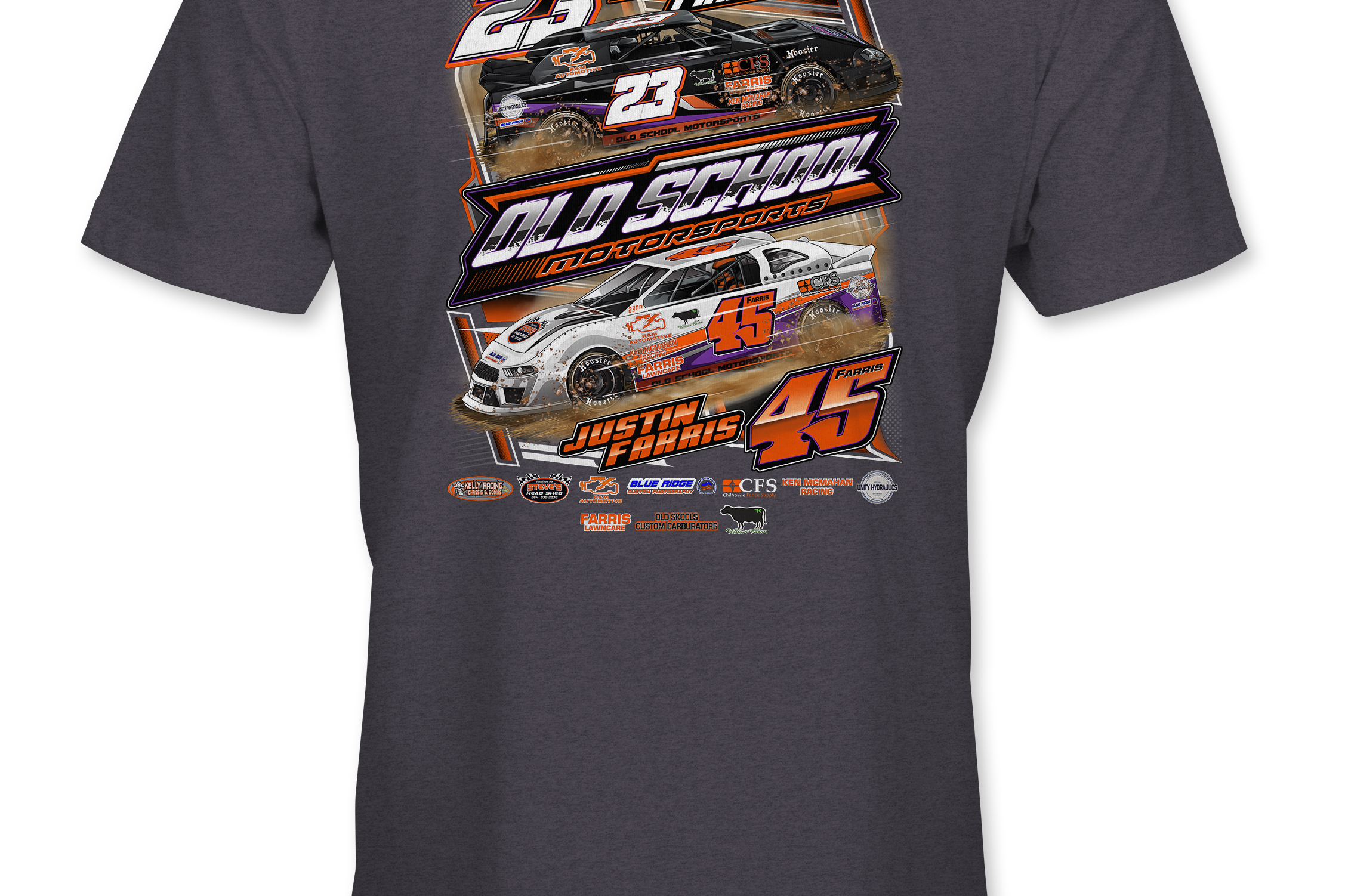 Old School Motorsports T-Shirts Black Acid Apparel