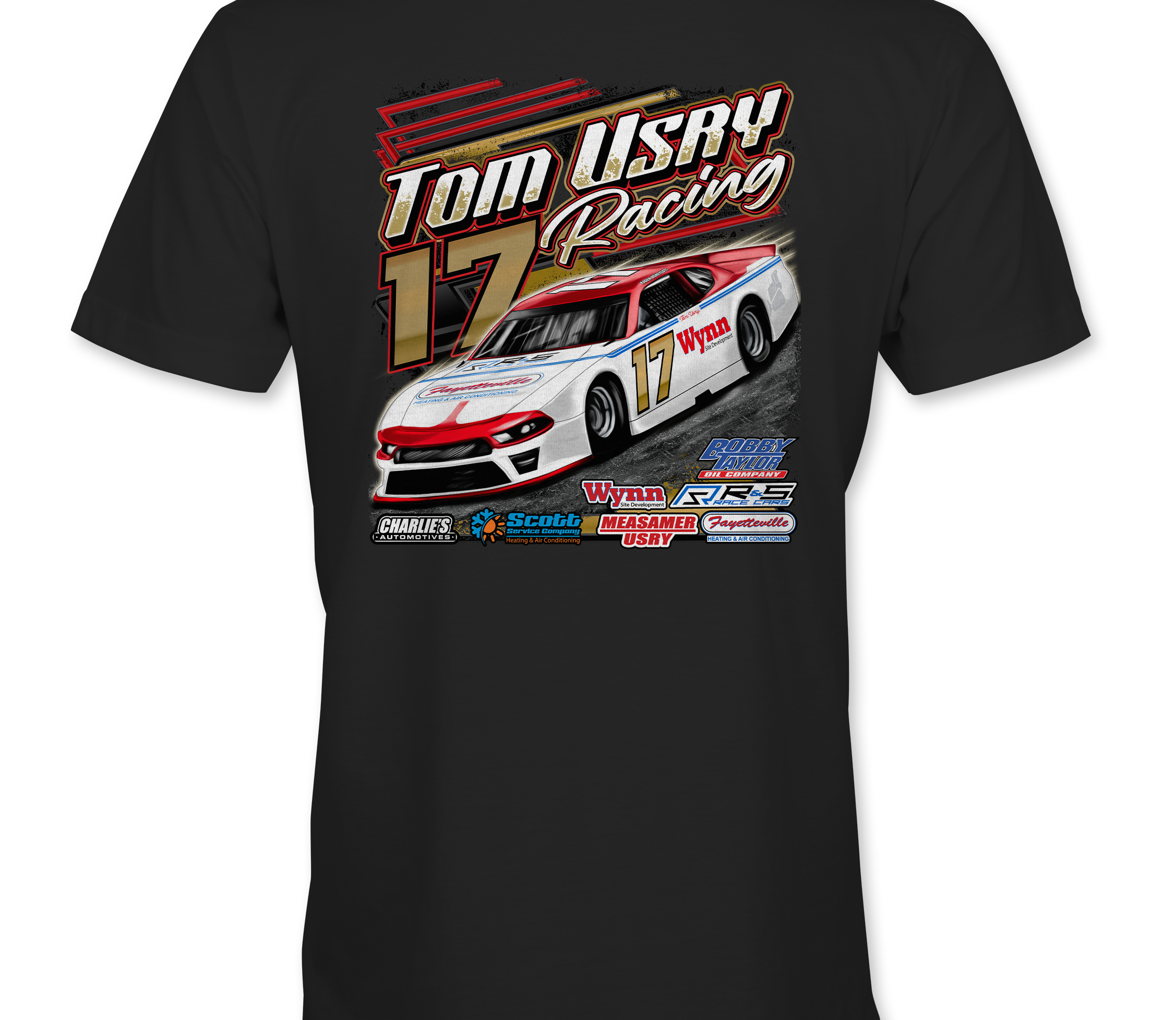 Tom Usry Racing - Kaden Honeycutt T-Shirts Black Acid Apparel