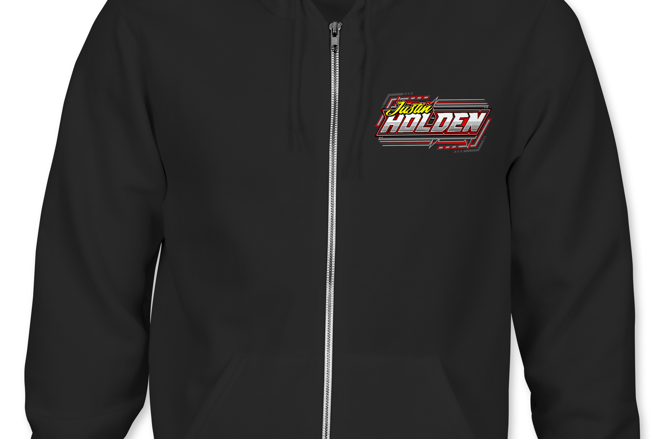 Justin Holden Zipper Hoodies Black Acid Apparel