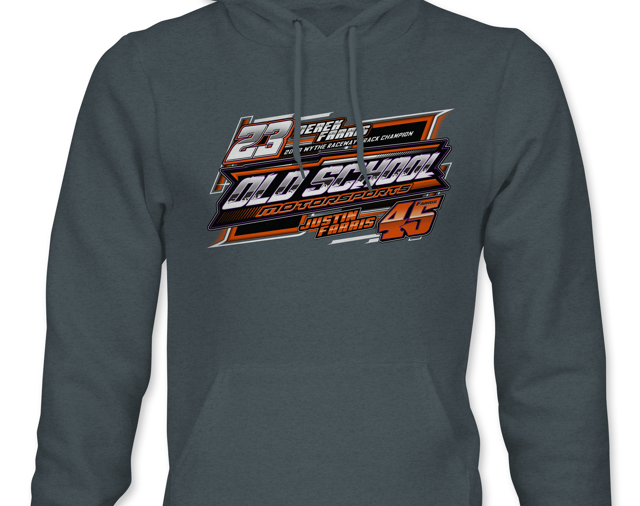 Old School Motorsports Racing Hoodies Black Acid Apparel