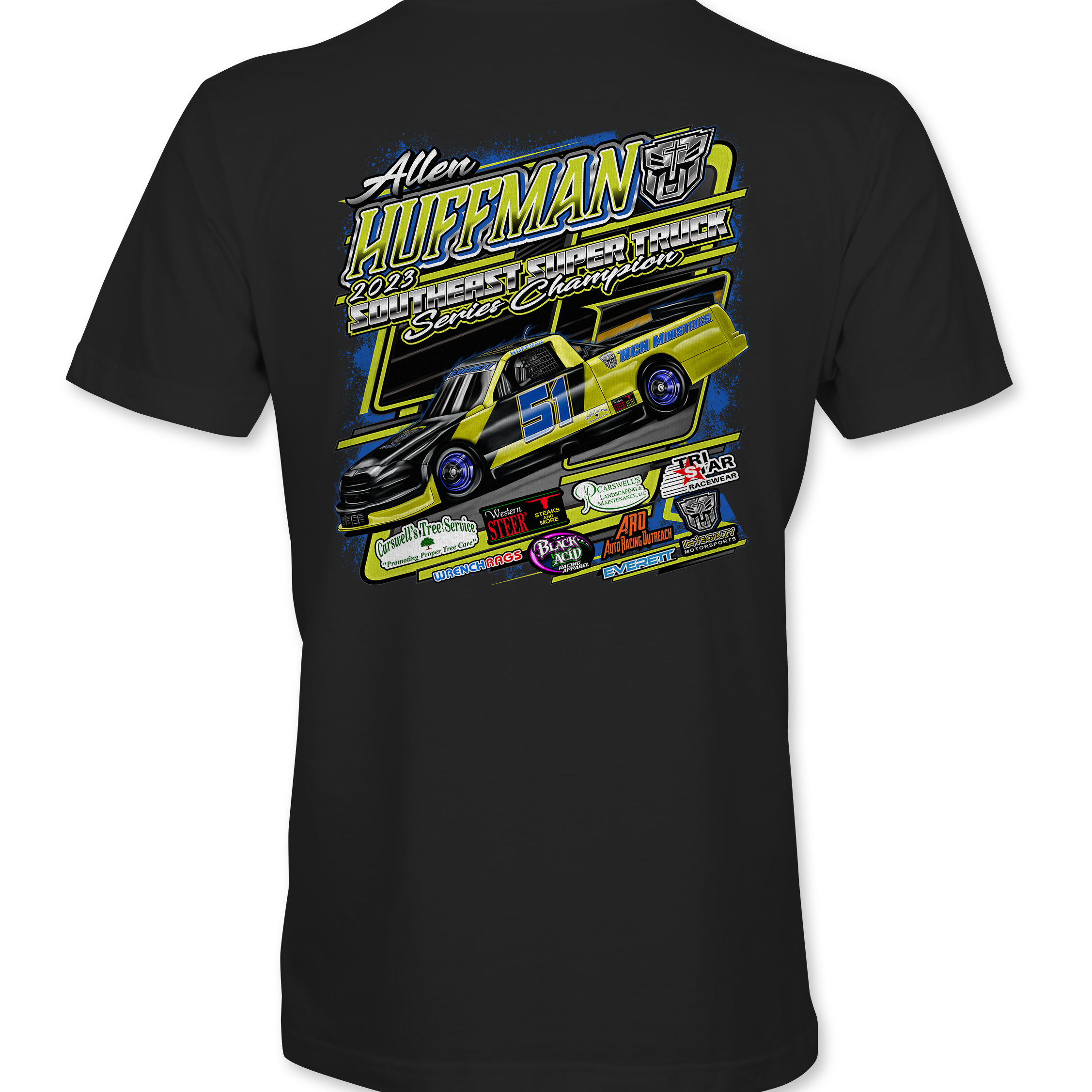 Allen Huffman 2023 T-Shirts Black Acid Apparel