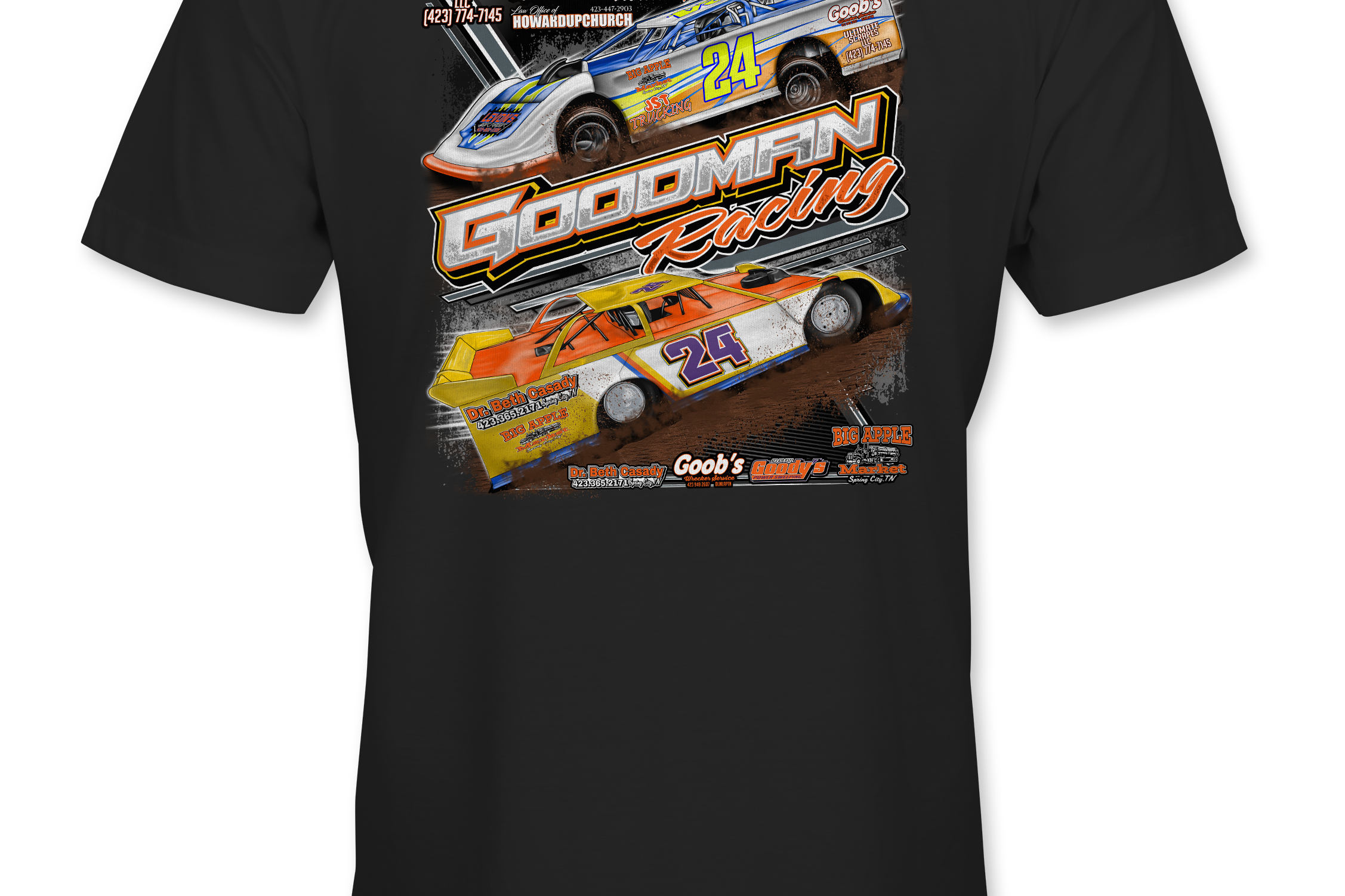Goodman Racing T-Shirts Black Acid Apparel