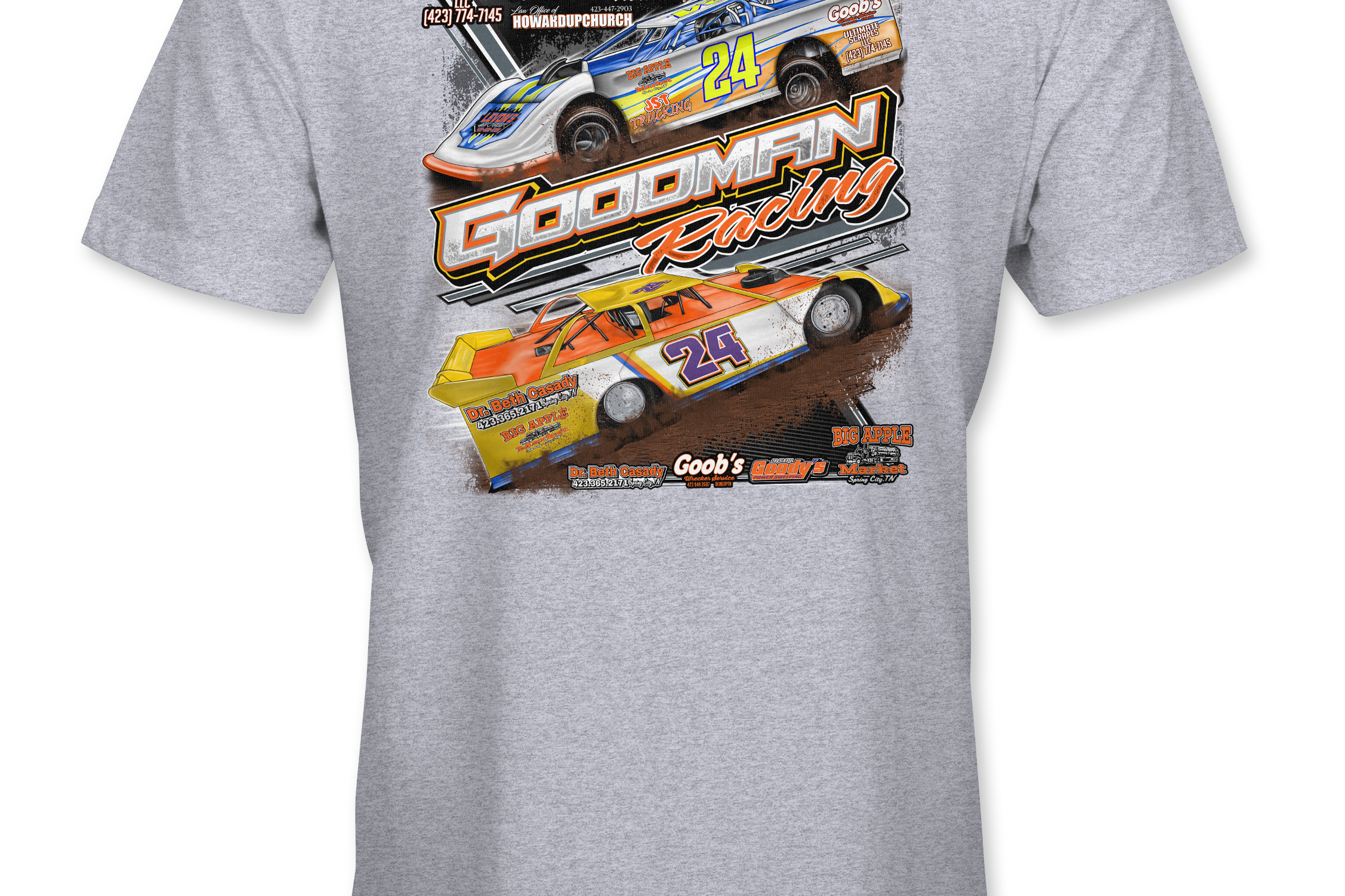 Goodman Racing T-Shirts Black Acid Apparel