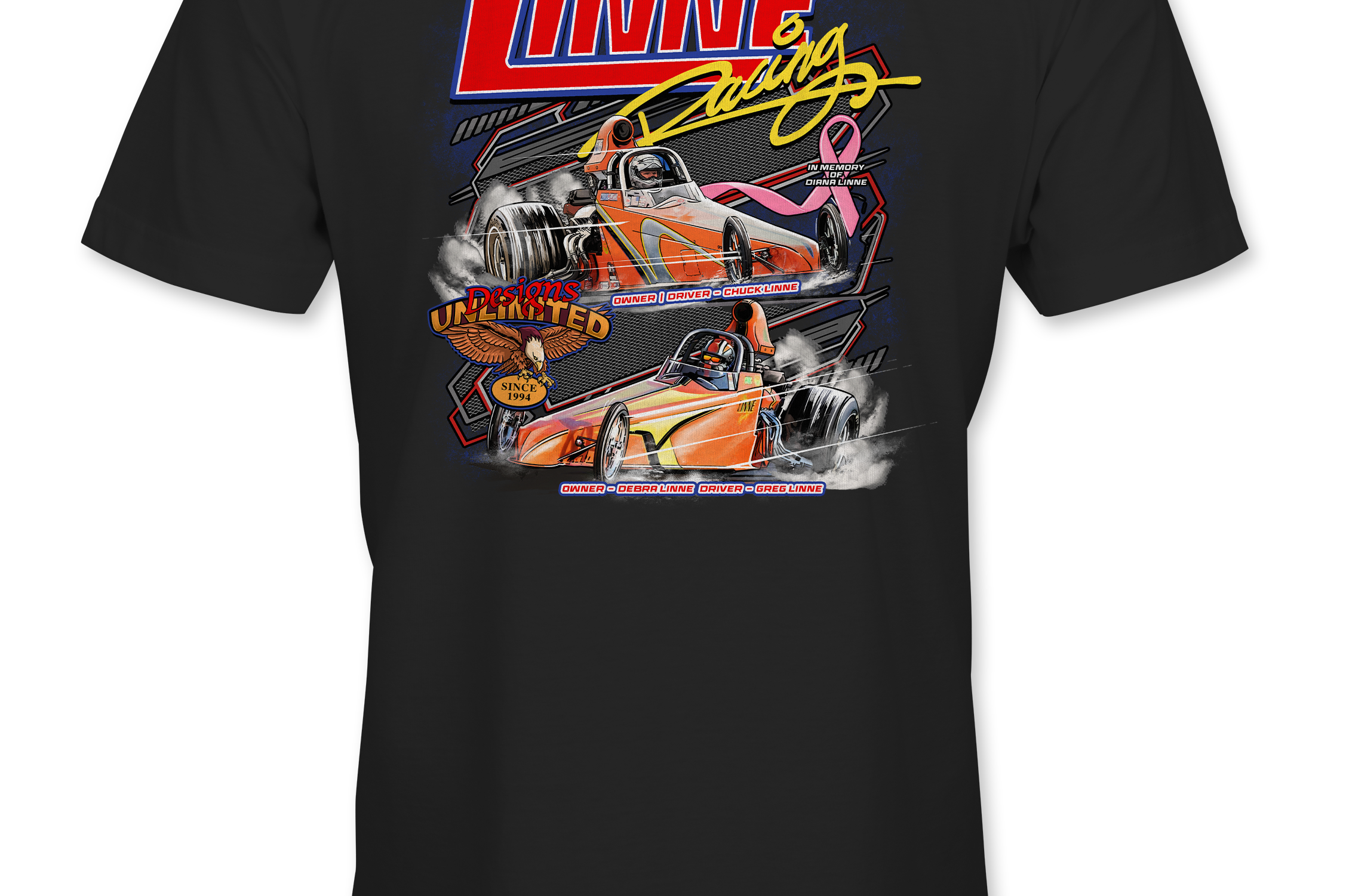 Linne Racing T-Shirts Black Acid Apparel