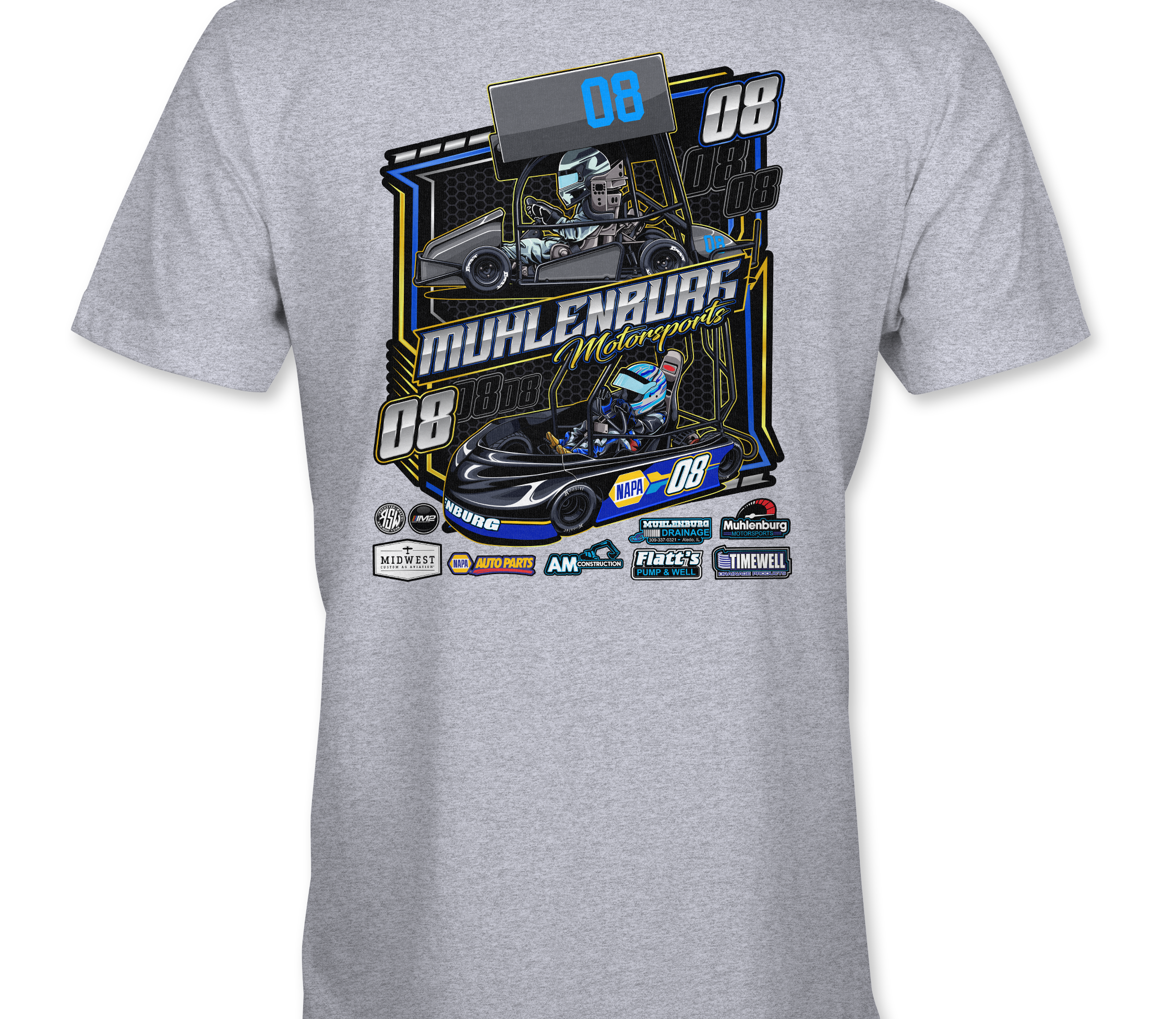 Muhlenburg Motorsports T-Shirts Black Acid Apparel