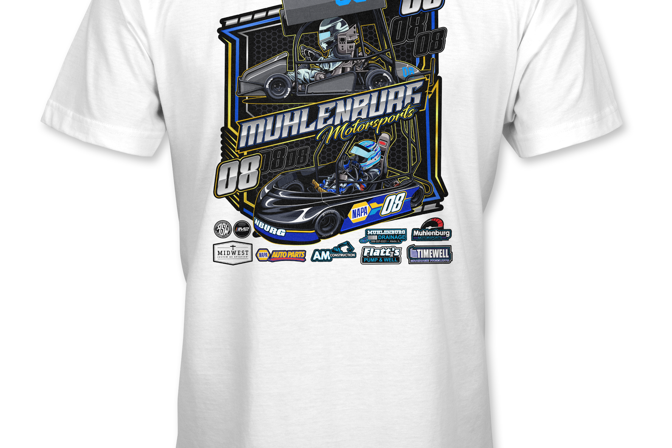 Muhlenburg Motorsports T-Shirts Black Acid Apparel