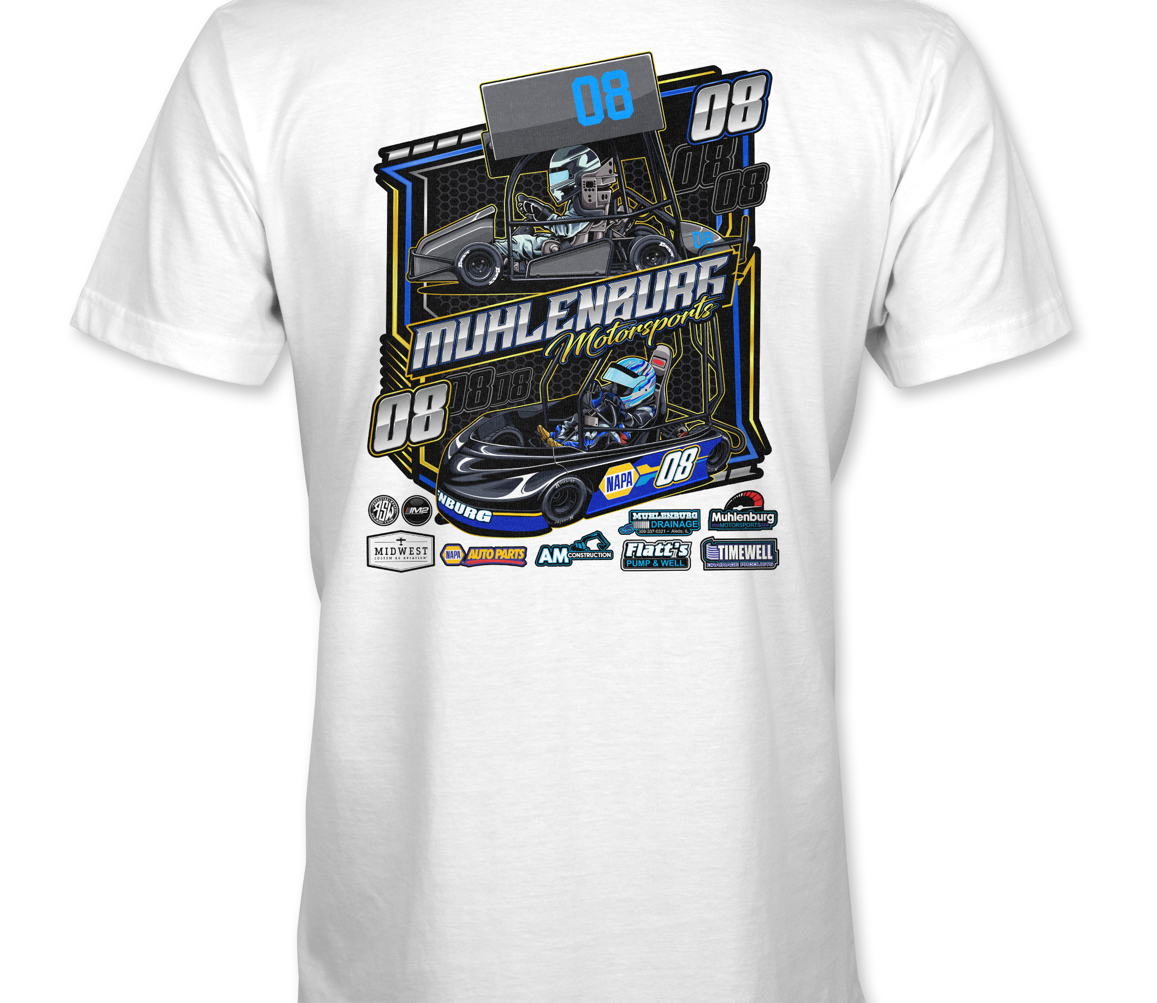 Muhlenburg Motorsports T-Shirts Black Acid Apparel