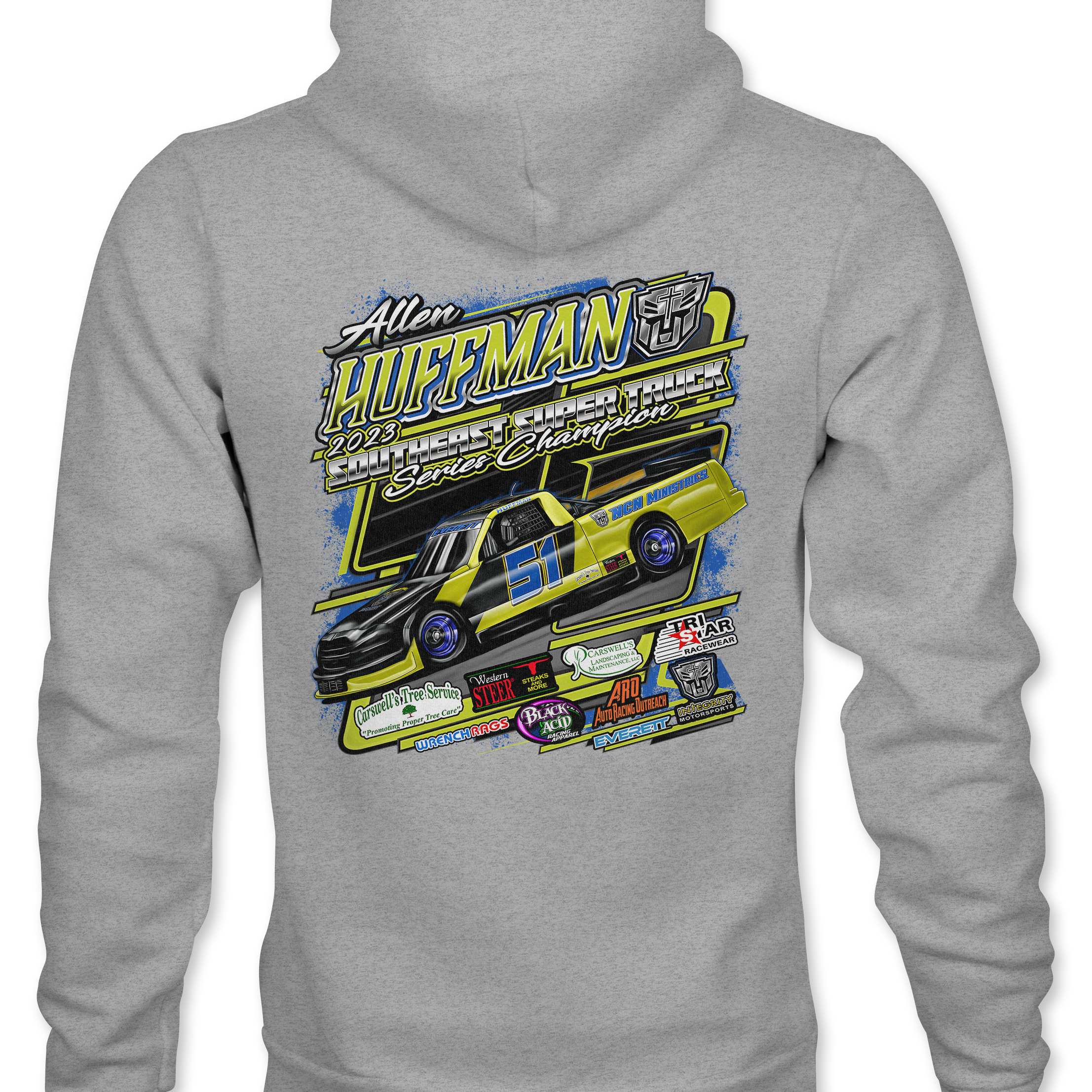 Allen Huffman 2023 Hoodies Black Acid Apparel