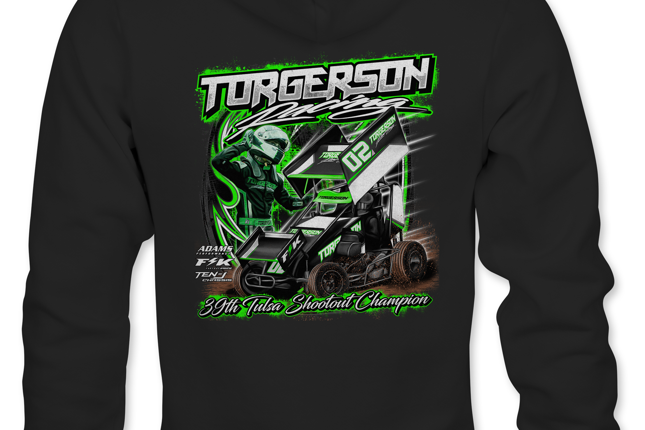 Ashton Torgerson Tulsa Shootout 2024 Hoodies Black Acid Apparel