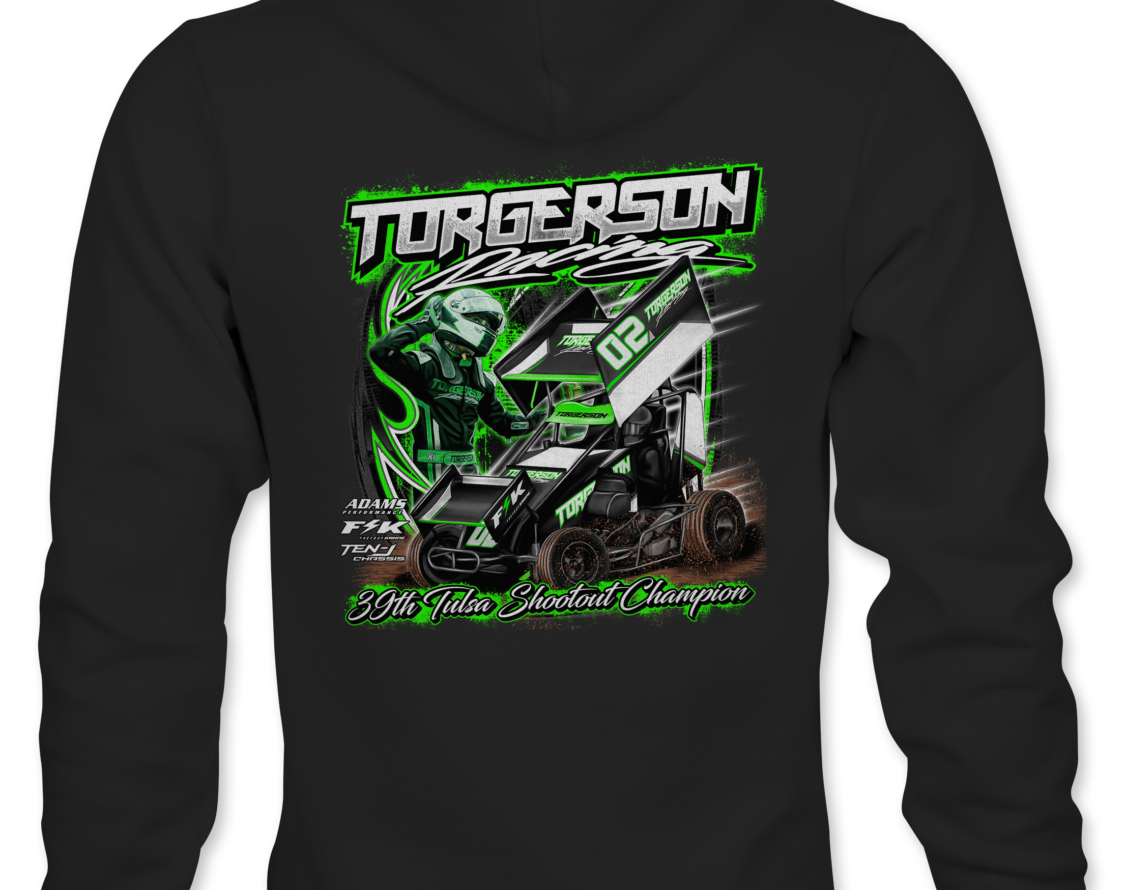 Ashton Torgerson Tulsa Shootout 2024 Hoodies Black Acid Apparel