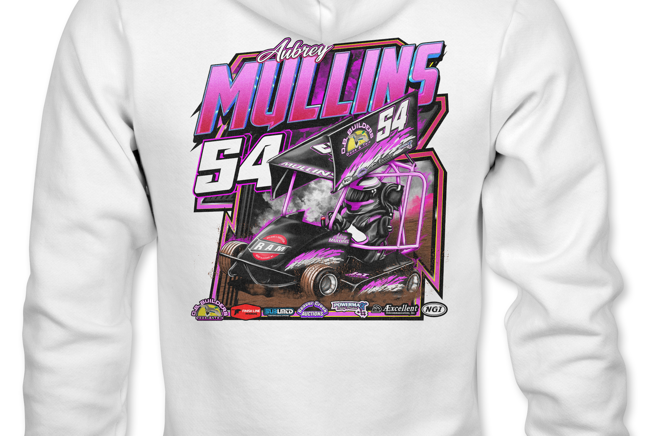 Aubrey Mullins Hoodies Black Acid Apparel