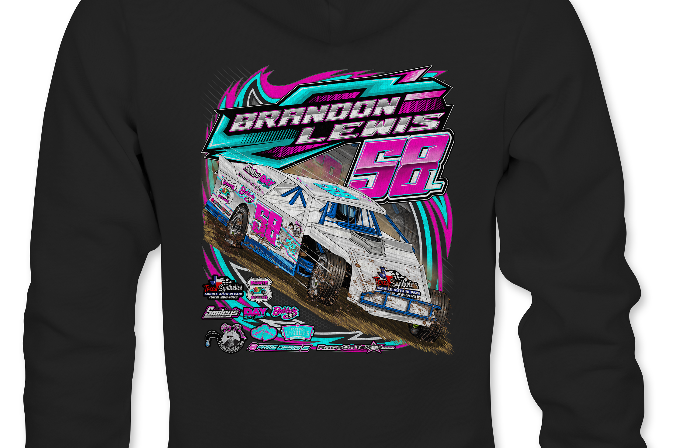 Brandon Lewis 2023 Hoodies Black Acid Apparel