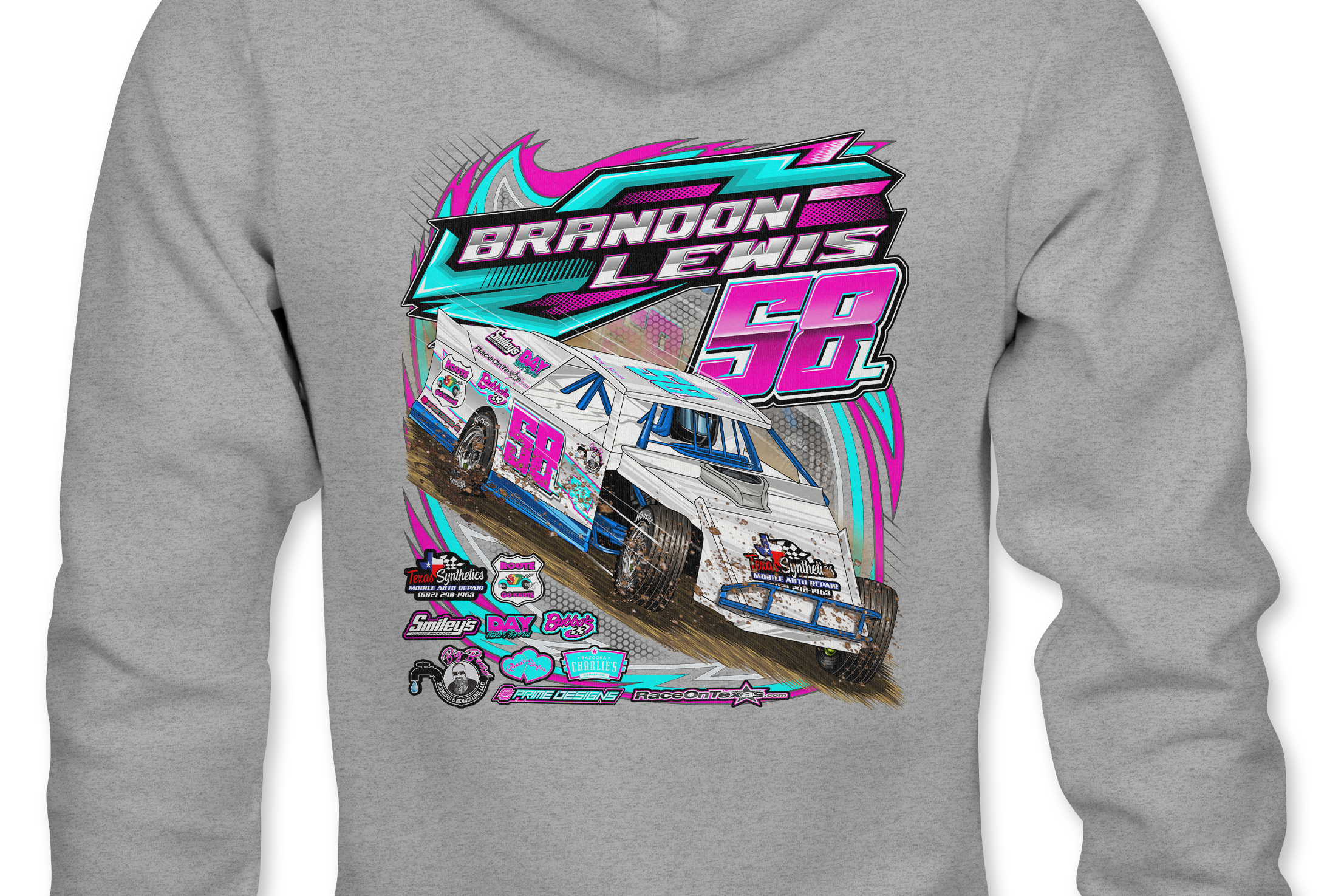 Brandon Lewis 2023 Hoodies Black Acid Apparel