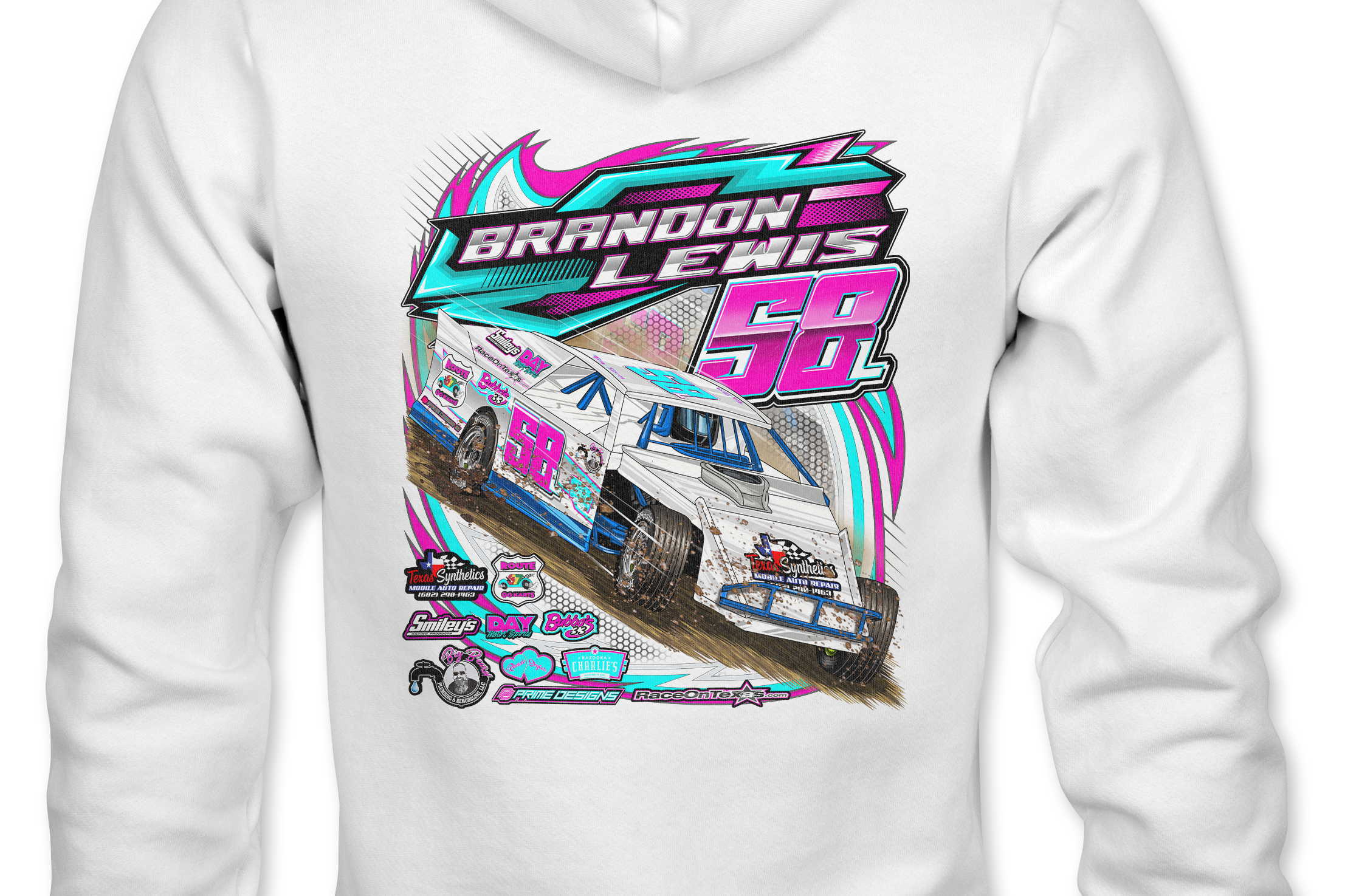 Brandon Lewis 2023 Hoodies Black Acid Apparel
