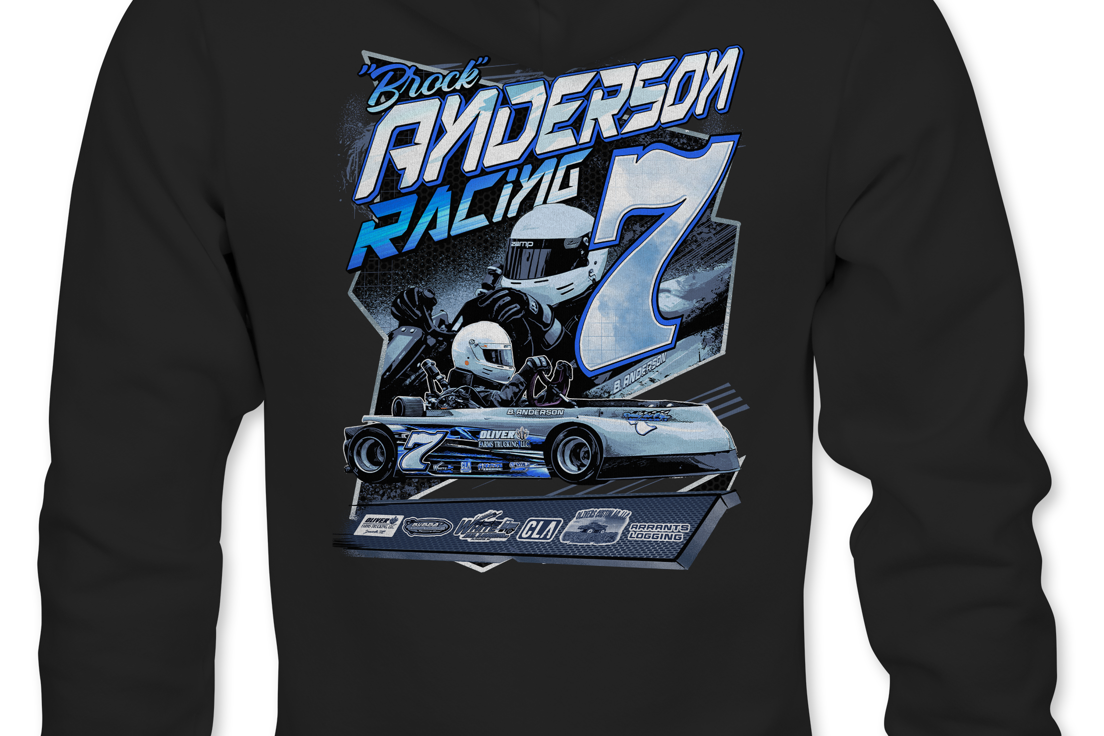 Anderson Racing Hoodies Black Acid Apparel