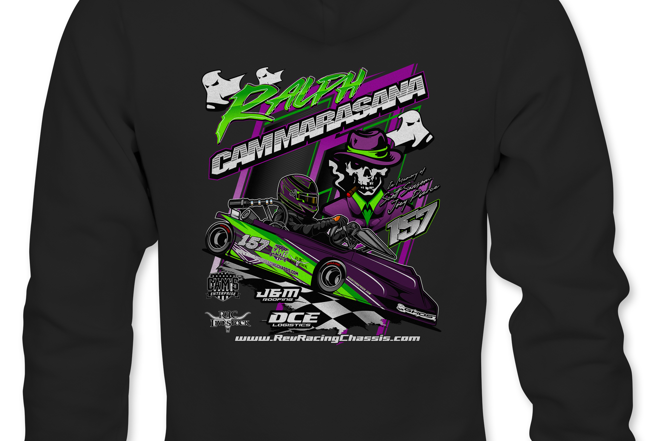 Ralph Cammarasana Hoodies Black Acid Apparel