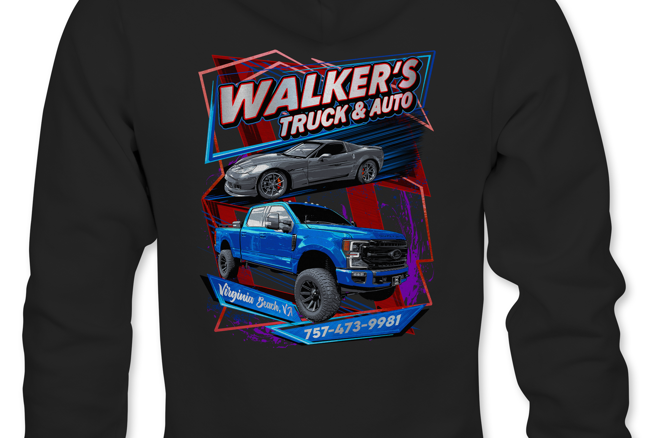 David Walker Hoodies Black Acid Apparel