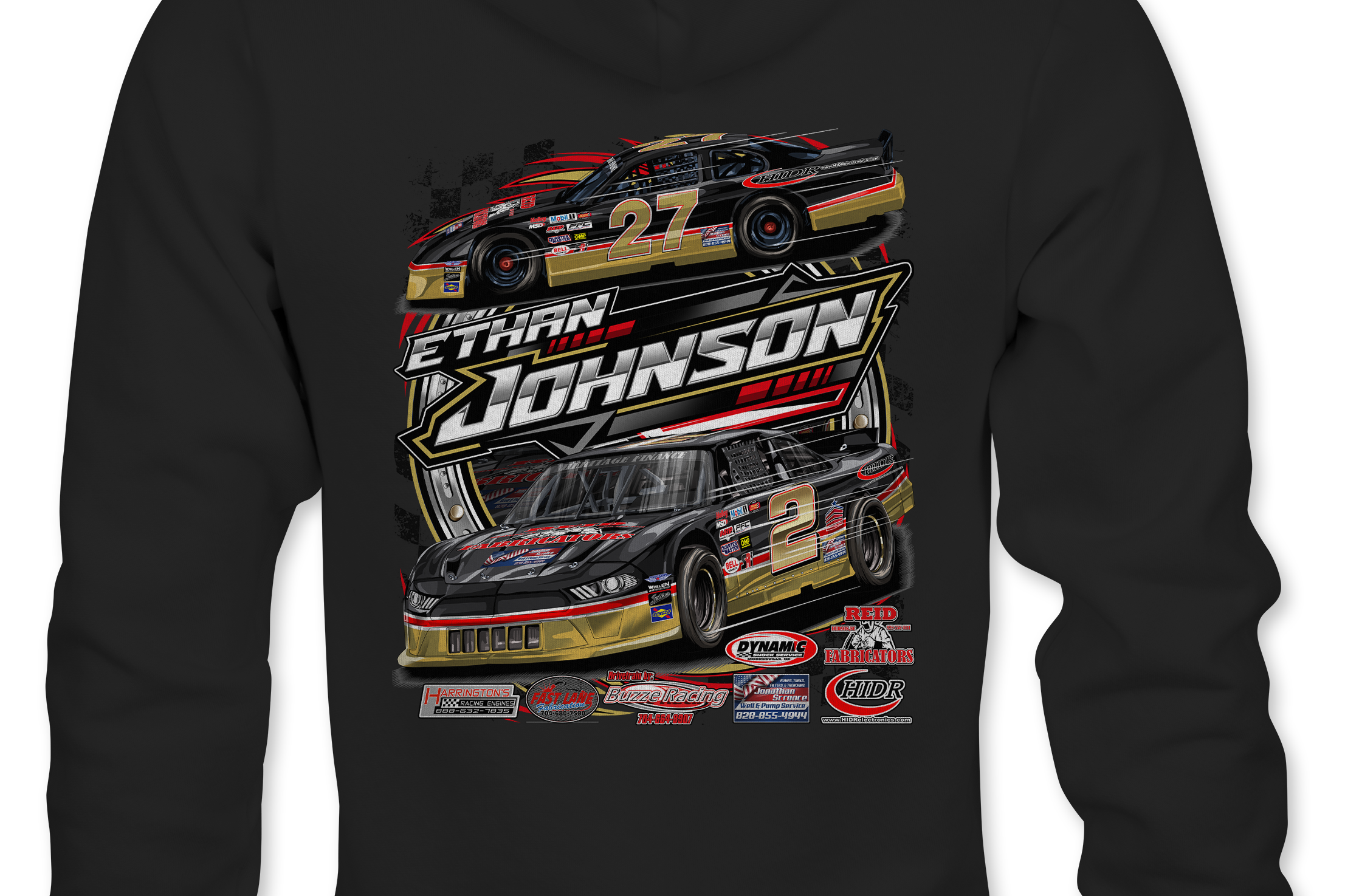 Ethan Johnson 2023 Hoodies Black Acid Apparel