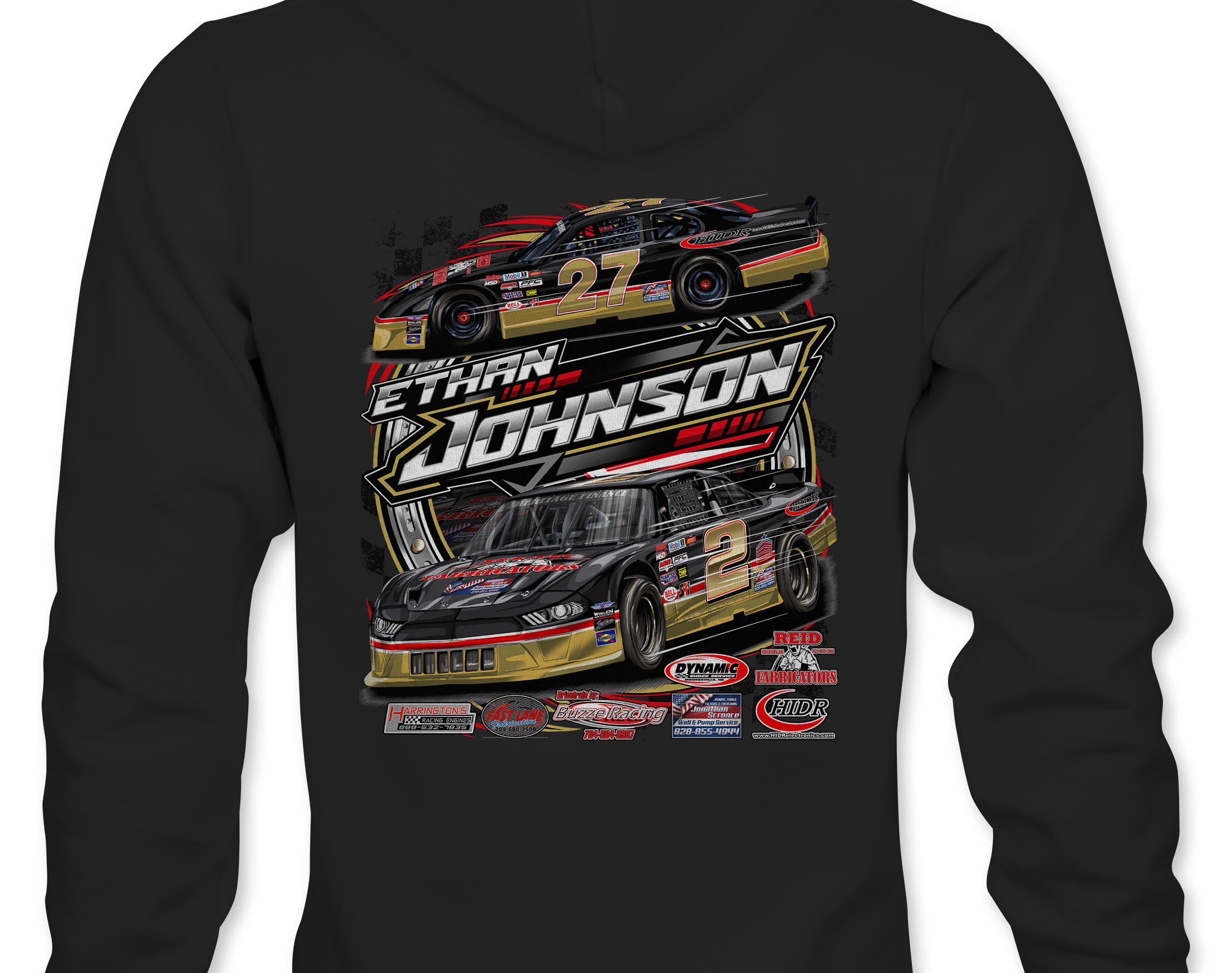 Ethan Johnson 2023 Hoodies Black Acid Apparel