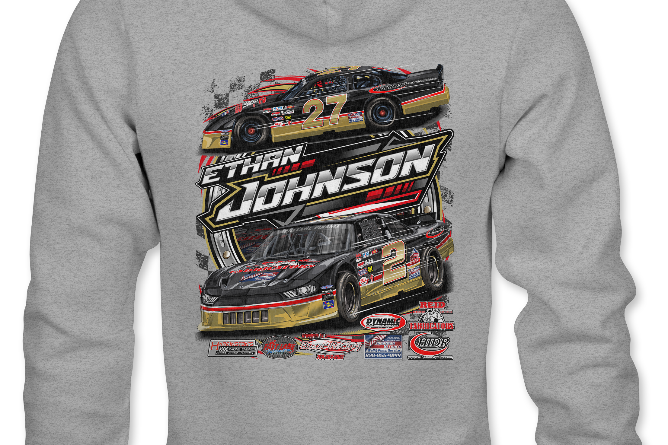 Ethan Johnson 2023 Hoodies Black Acid Apparel