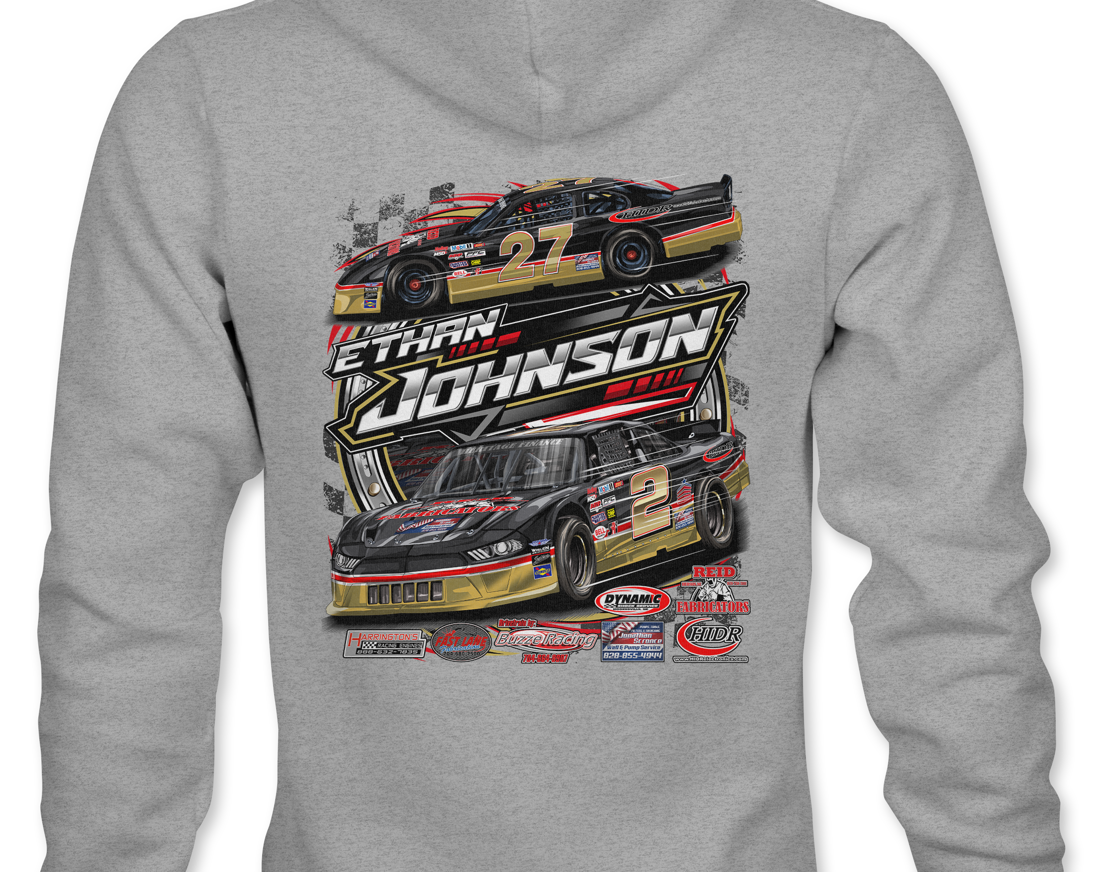 Ethan Johnson 2023 Hoodies Black Acid Apparel